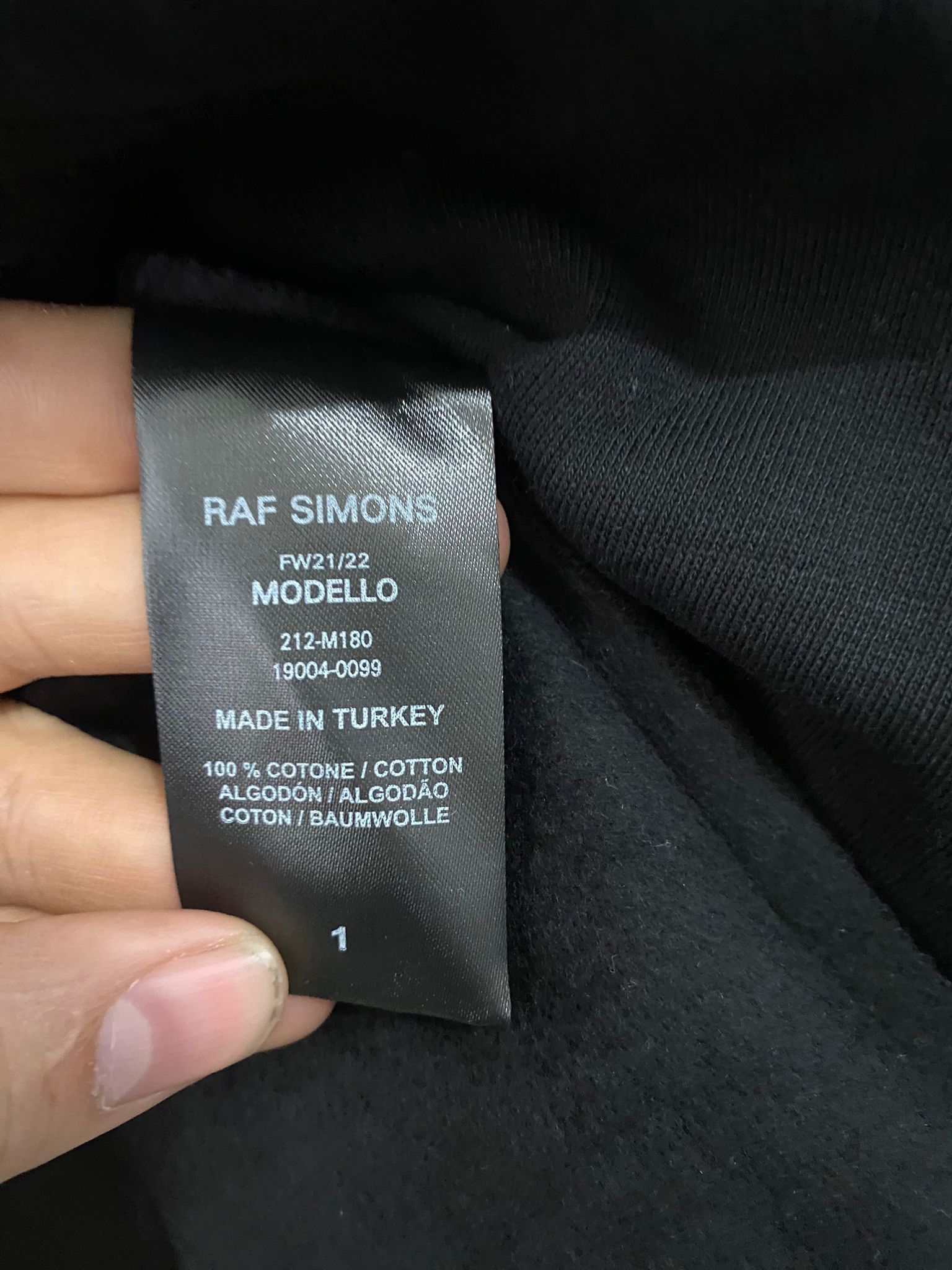 Raf Simons Raf Simons Graphic Printed Drawstring Hoodie - Black Size US S / EU 44-46 / 1 - 6 Thumbnail