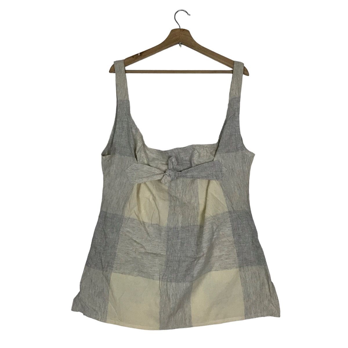 Yohji Yamamoto Vintage Yohji Yamamoto Signature Checked Adjustable Tank Top Size M / US 6-8 / IT 42-44 - 5 Thumbnail