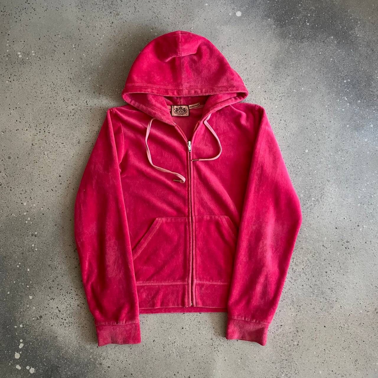 Juicy Couture × Vintage Y2K Juicy Couture Vintage Velour Pink Glam Zip Hoodie Size L / US 10 / IT 46 - 1 Thumbnail