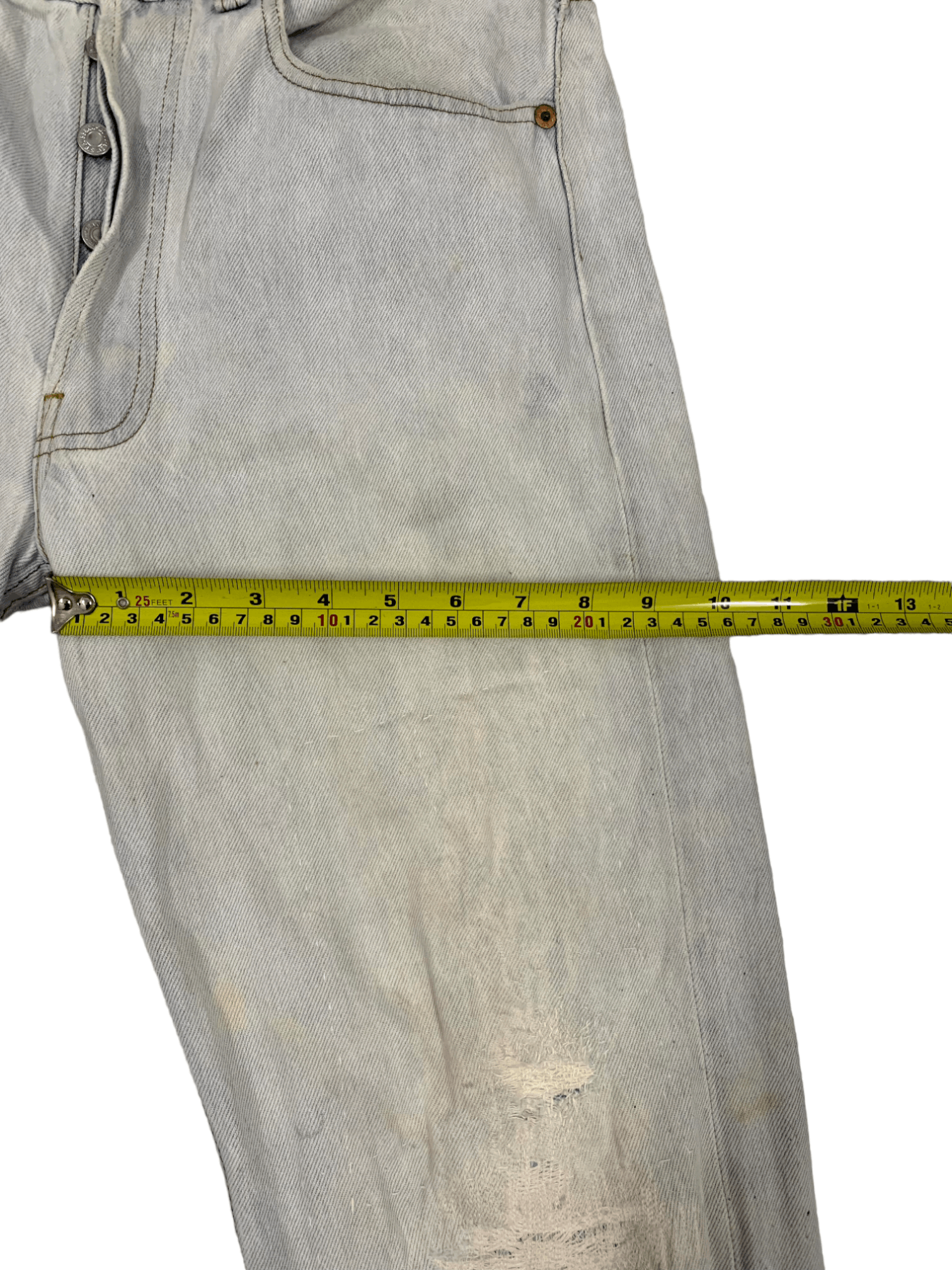 Levi's Vintage 90s Levis 501 Distressed Ripped Jeans 30x29 Size US 30 / EU 46 - 16 Thumbnail