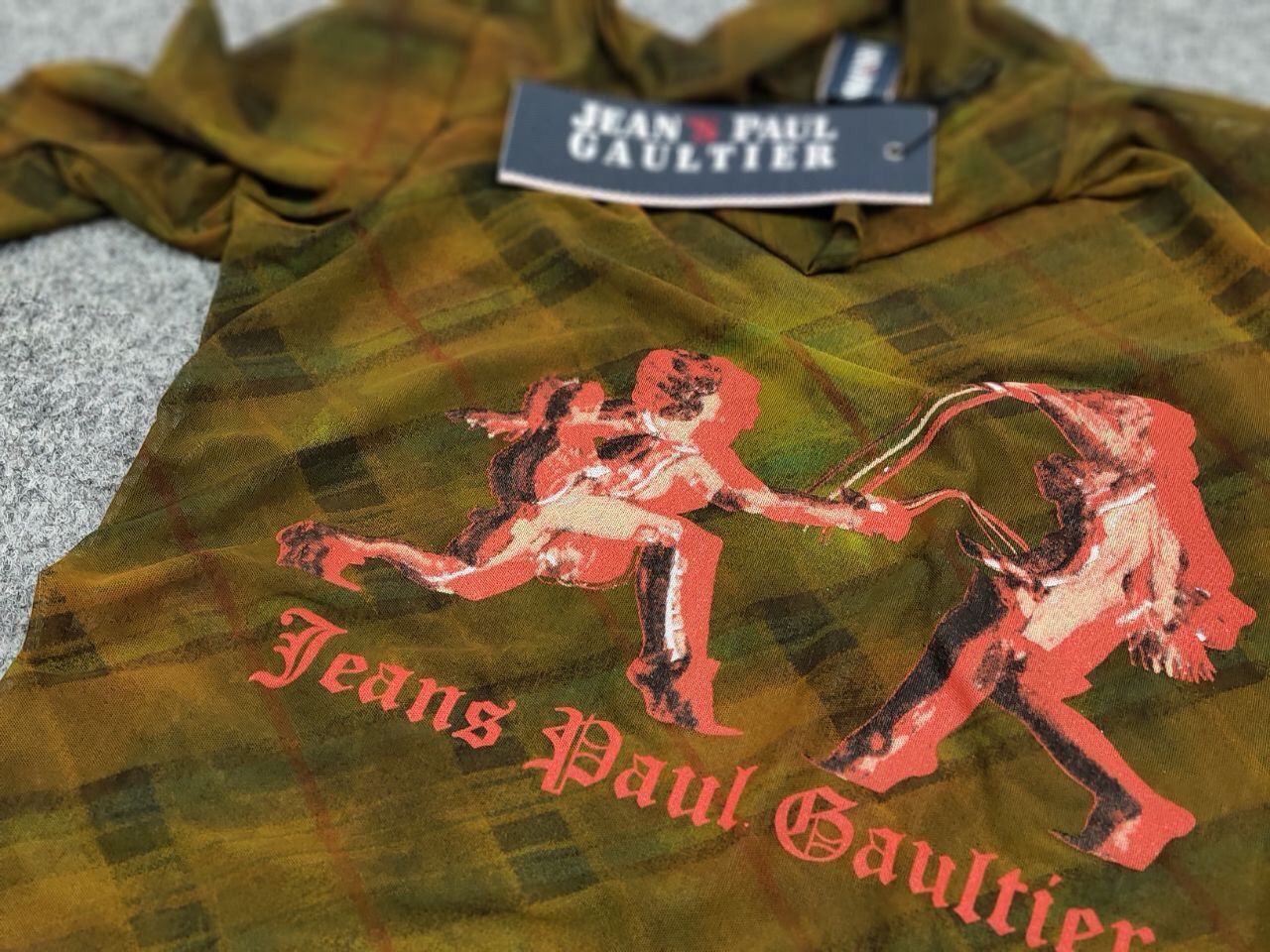 💥 New Jean Paul Gaultier long sleeve fencing print mesh top