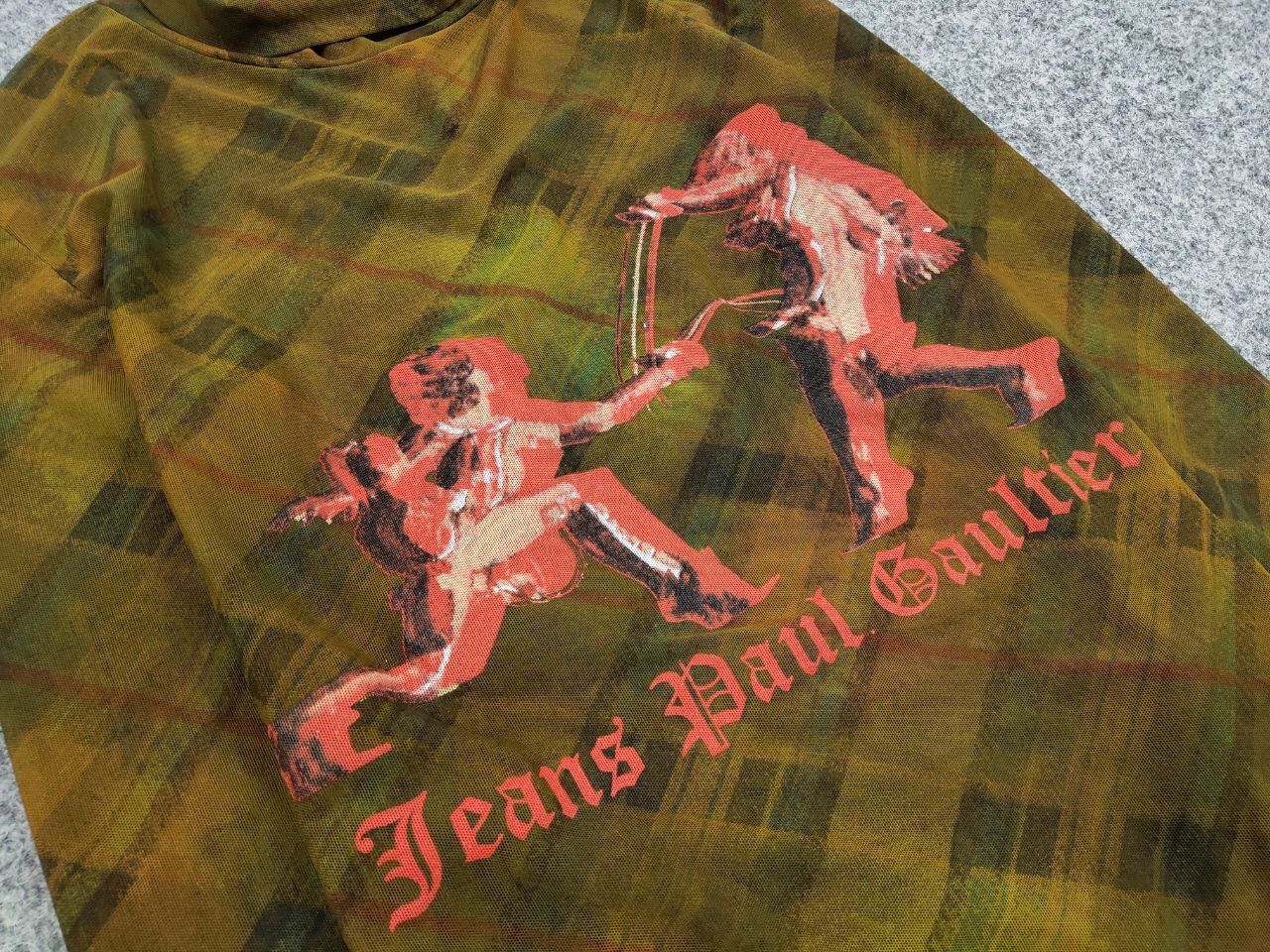 💥 New Jean Paul Gaultier long sleeve fencing print mesh top