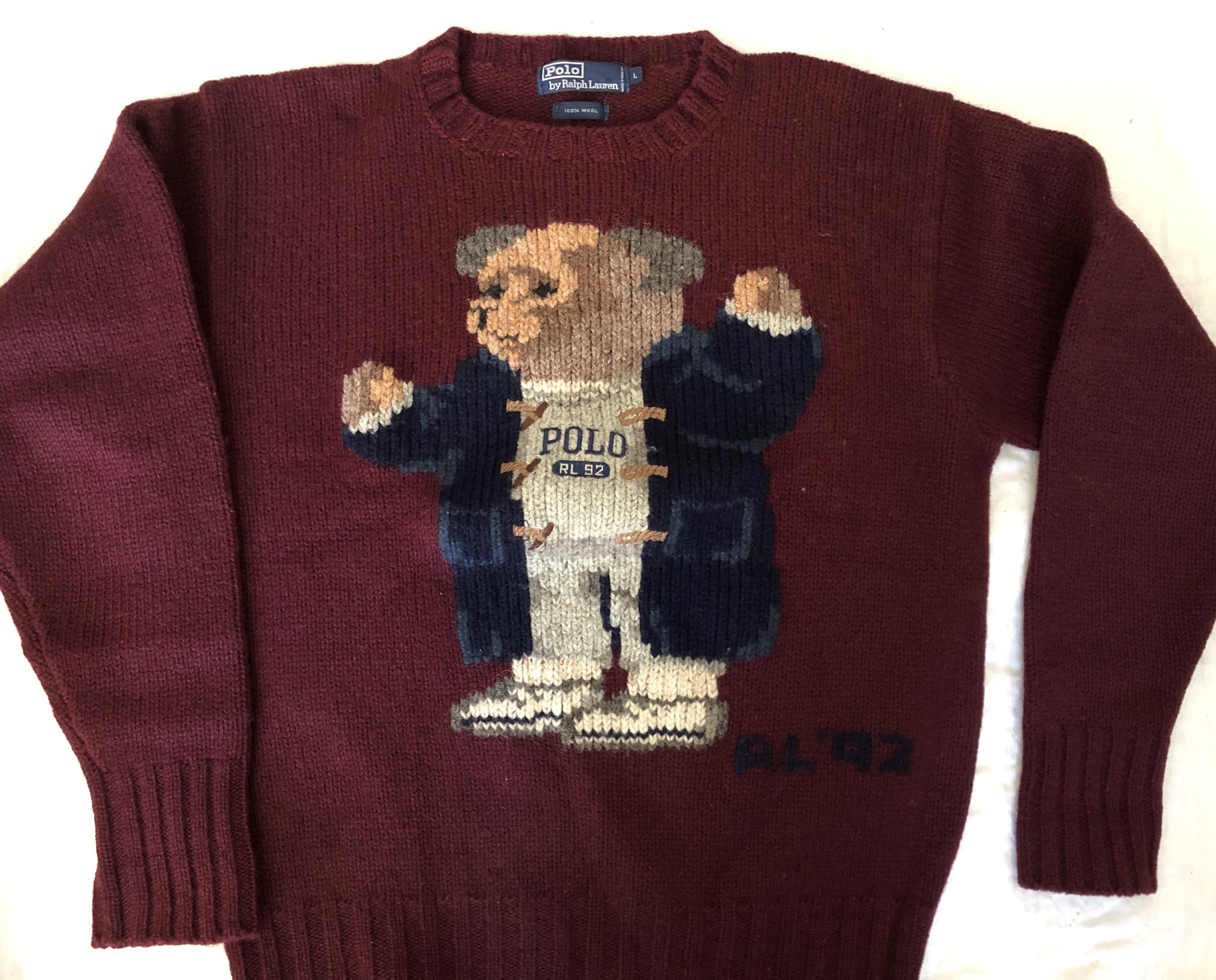 Polo Ralph Lauren Vintage Polo Ralph Lauren Grandpa Bear Sweater Large Size US L / EU 52-54 / 3 - 10 Thumbnail