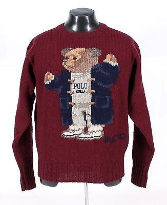 Vintage Polo Ralph Lauren Grandpa Bear Sweater Large