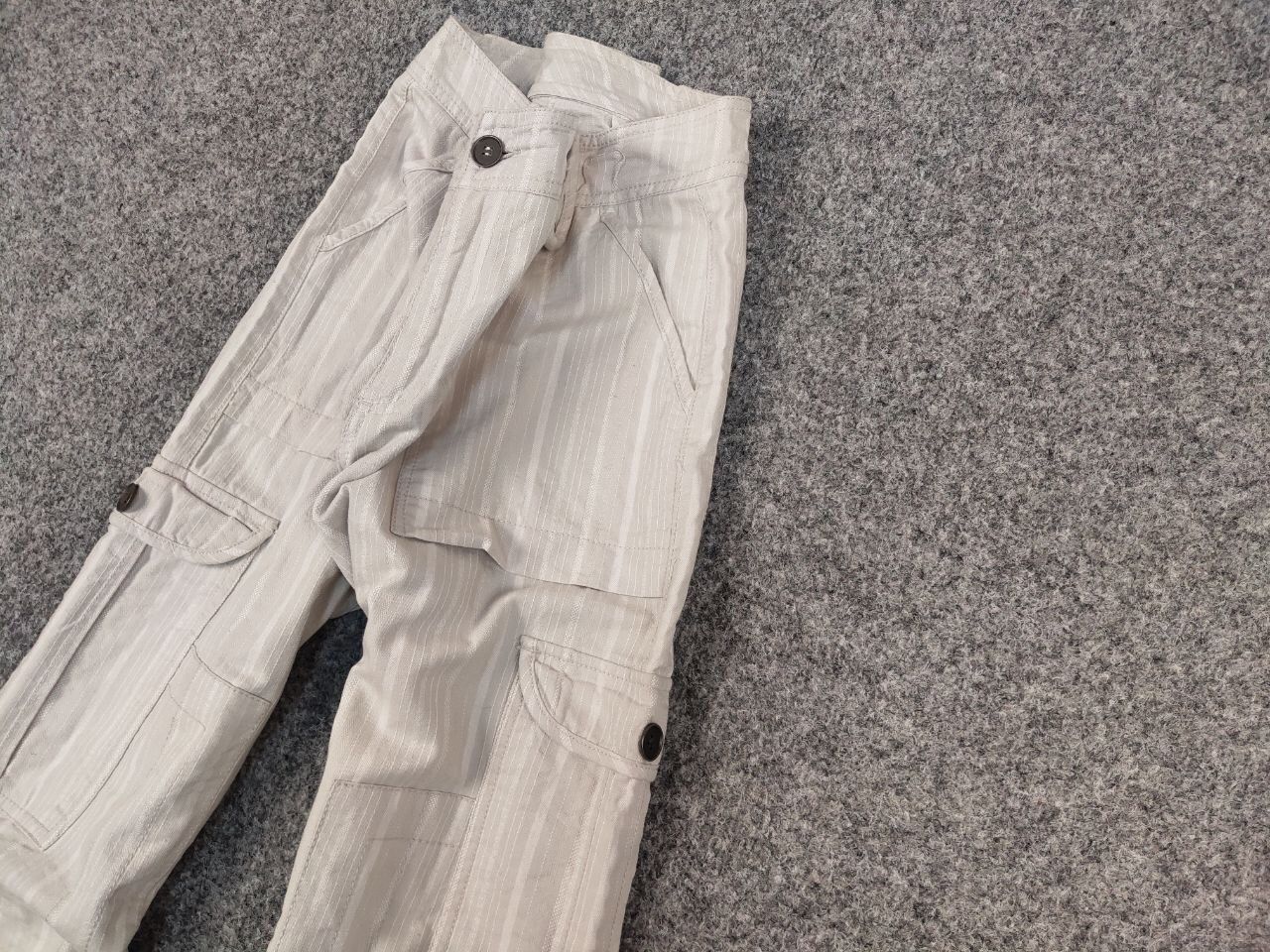 Japanese Brand Vintage 90's Japanese Bondage Zip Bootcut Gray Cargo Pants Size 27" / US 4 / IT 40 - 4 Thumbnail