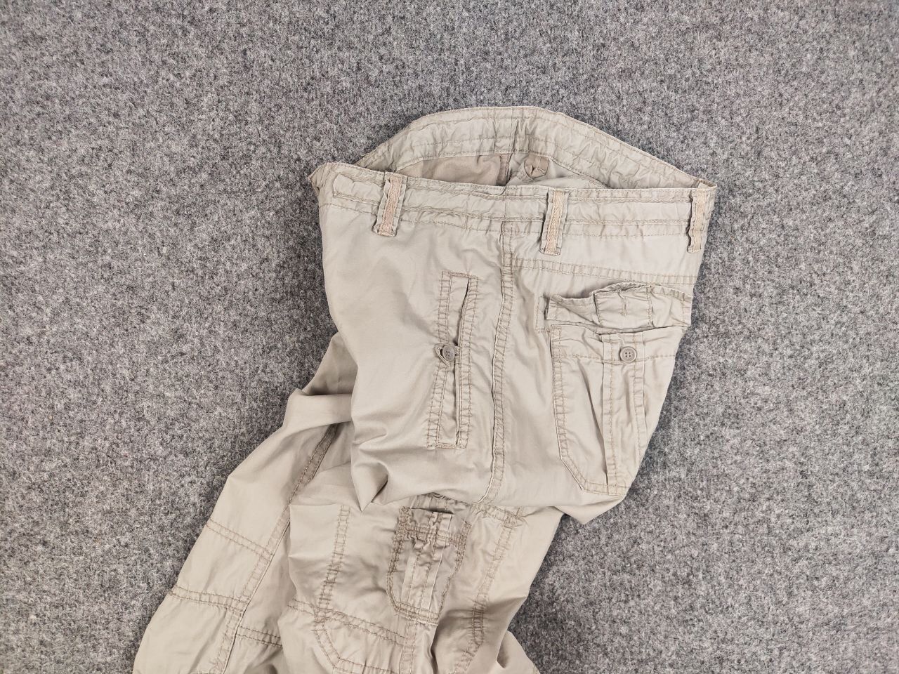 Japanese Brand Vintage 90's Cargo Bondage Beige Pants in Japanese style Size US 31 - 17 Thumbnail
