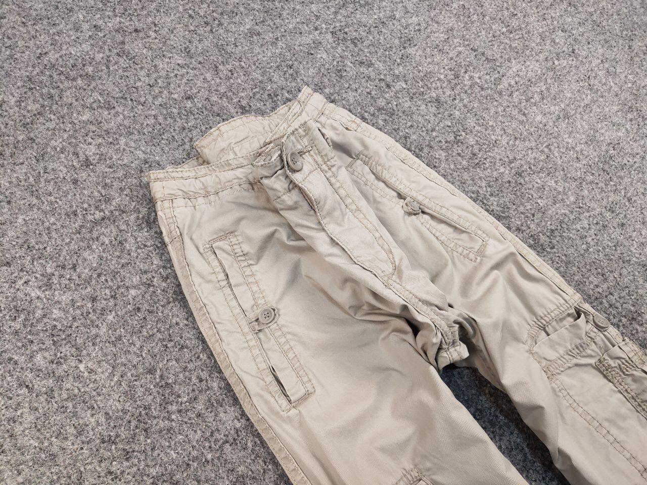 Japanese Brand Vintage 90's Cargo Bondage Beige Pants in Japanese style Size US 31 - 11 Thumbnail