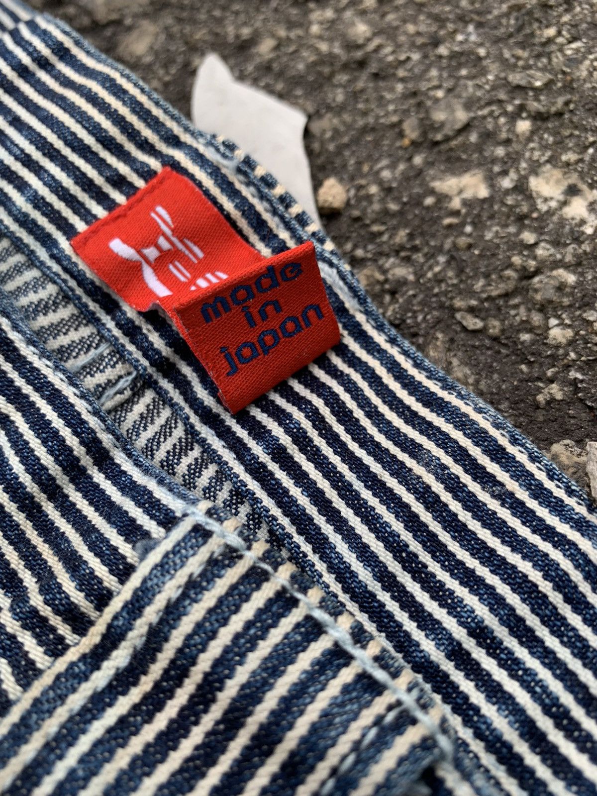 If Six Was Nine Vintage XGirl Hickory Stripe Flared Cargo Jeans Size US 30 / EU 46 - 4 Thumbnail