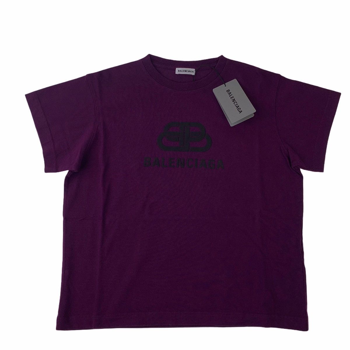 Balenciaga Balenciaga BB Logo Violet & Black Women’s T Shirt Size M / US 6-8 / IT 42-44 - 2 Thumbnail