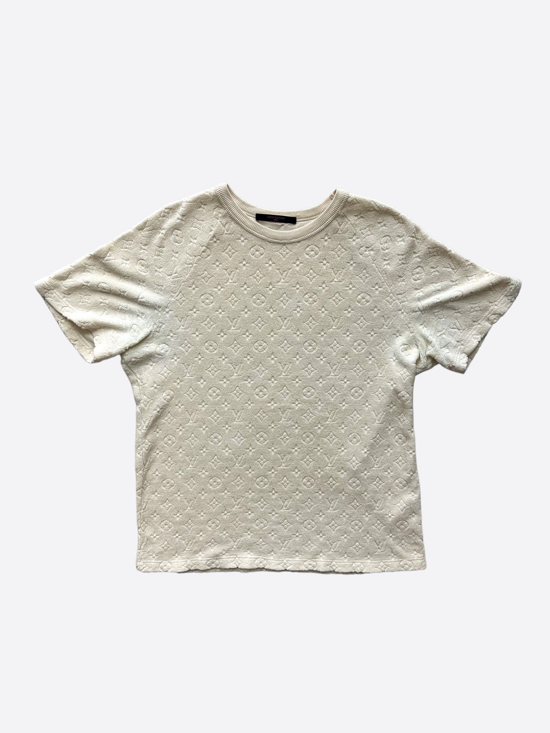 Louis Vuitton White Monogram Cotton Toweling T-Shirt XXL Louis