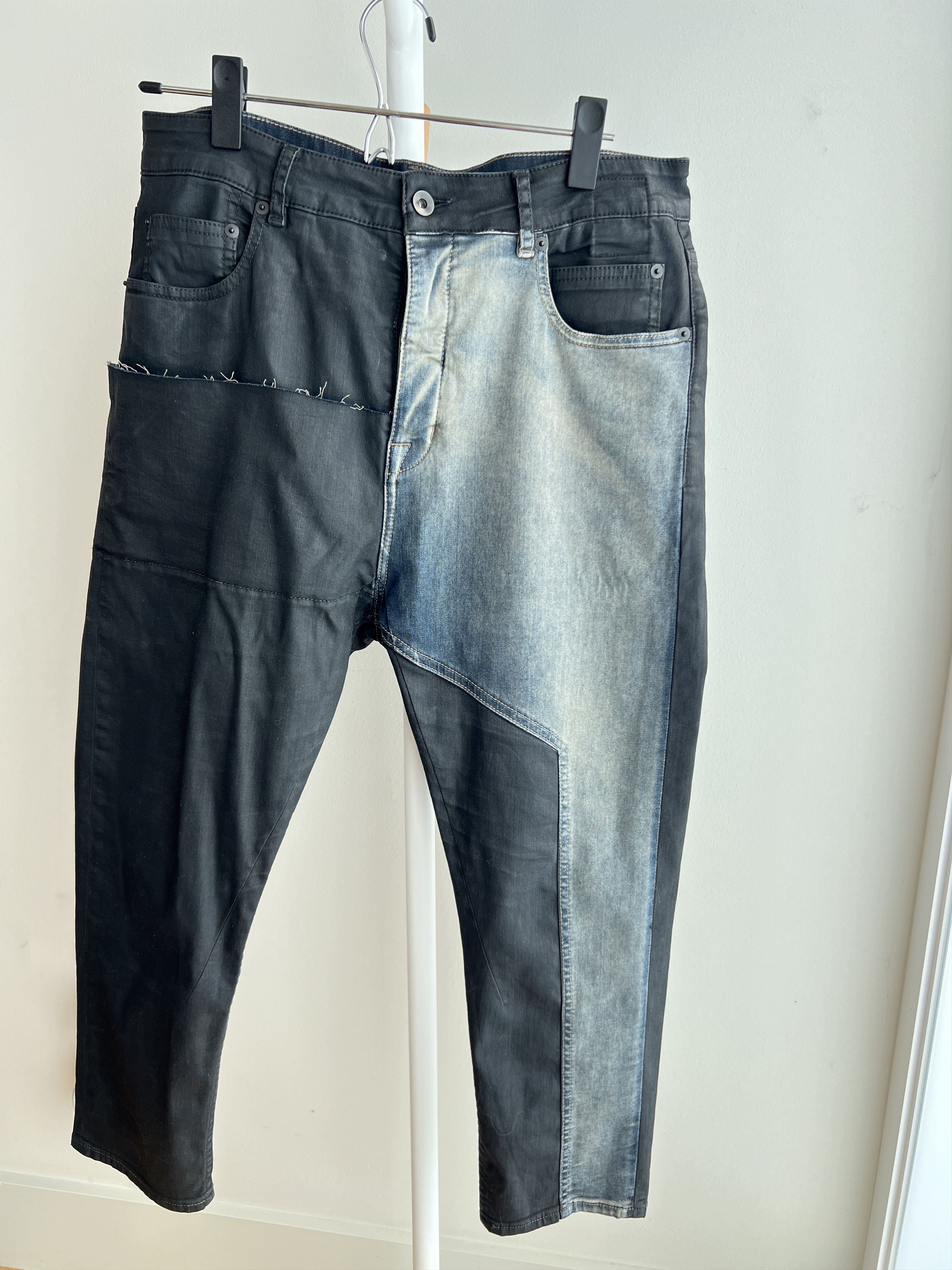 Waxed Detroit cropped denim