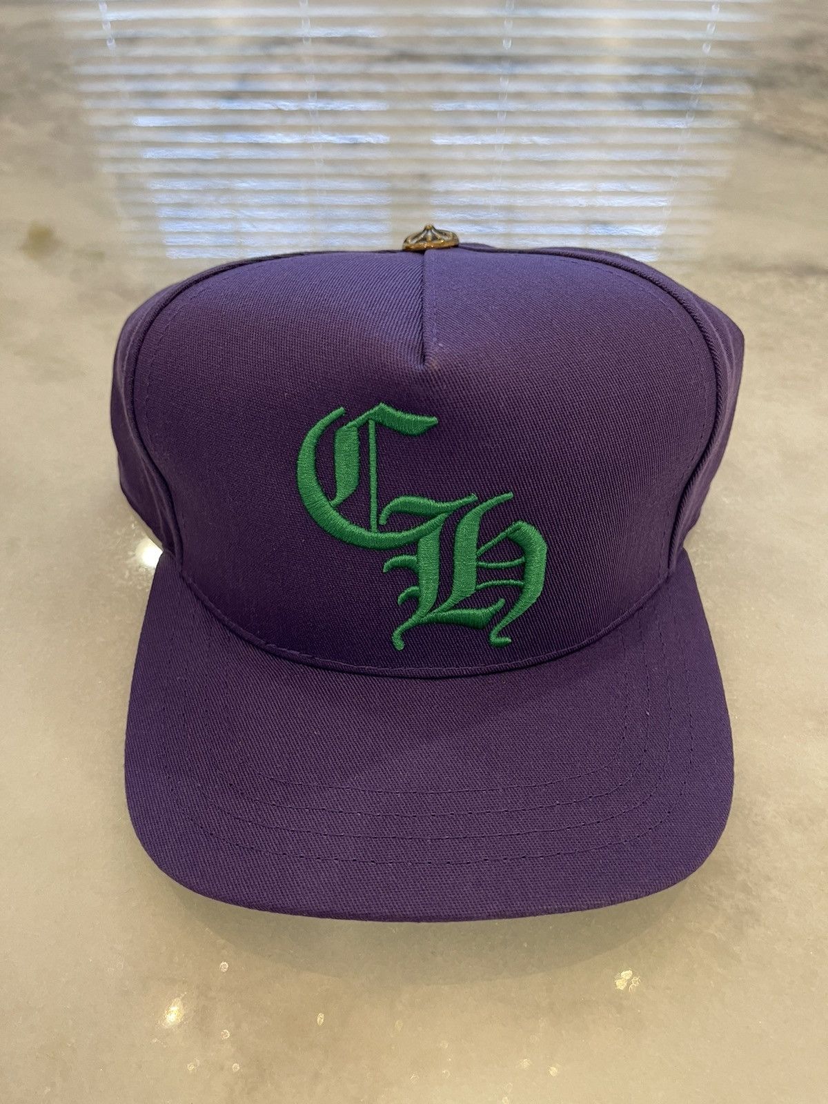 Chrome Hearts Chrome Hearts Purple / Green CH Logo Baseball Snapback ...