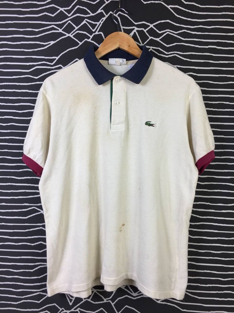Lacoste Vtg Chemise Lacoste Ringer Polo Tee Size US XL / EU 56 / 4 - 2 Thumbnail