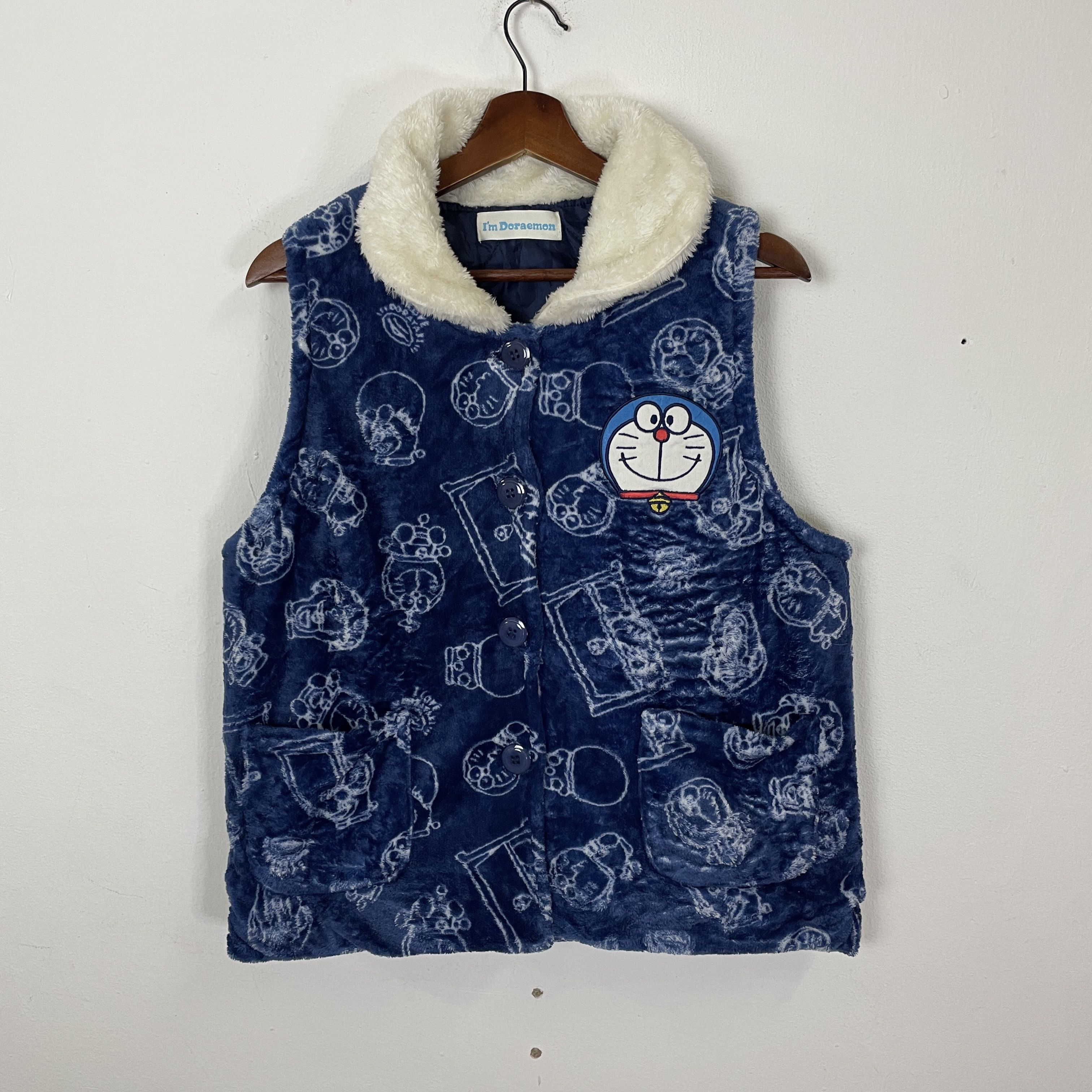Anime Vintage Doraemon Spell out Logo Vest Size US M / EU 48-50 / 2 - 1 Thumbnail