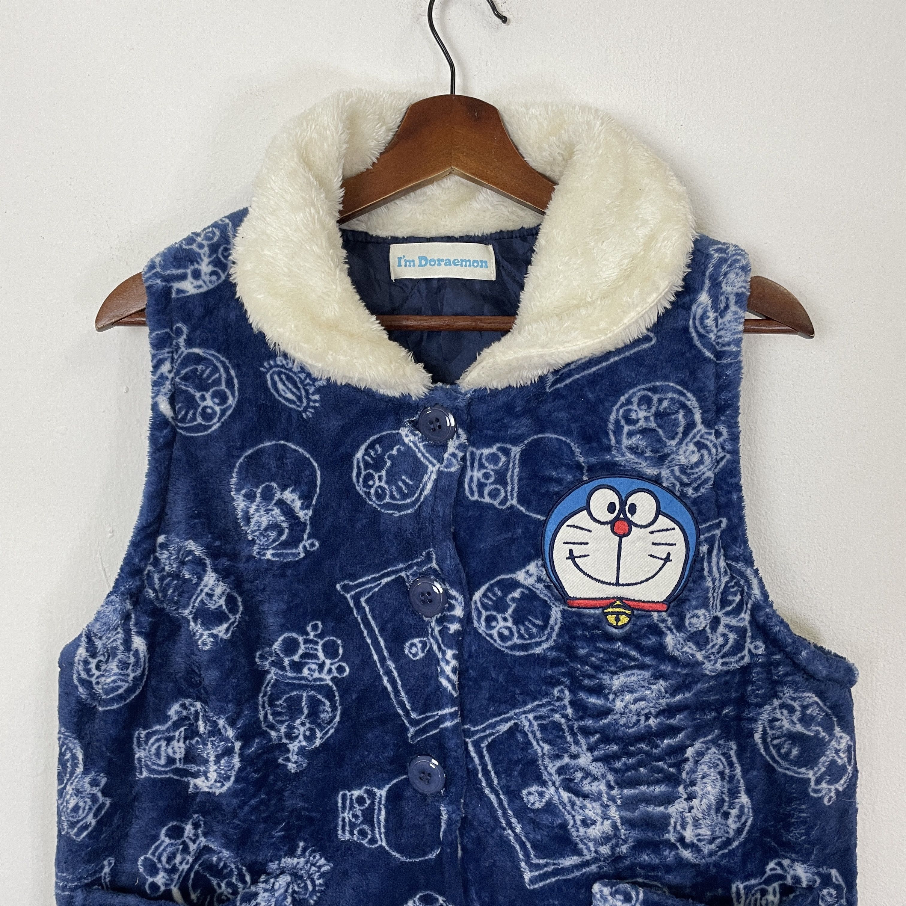 Anime Vintage Doraemon Spell out Logo Vest Size US M / EU 48-50 / 2 - 2 Thumbnail