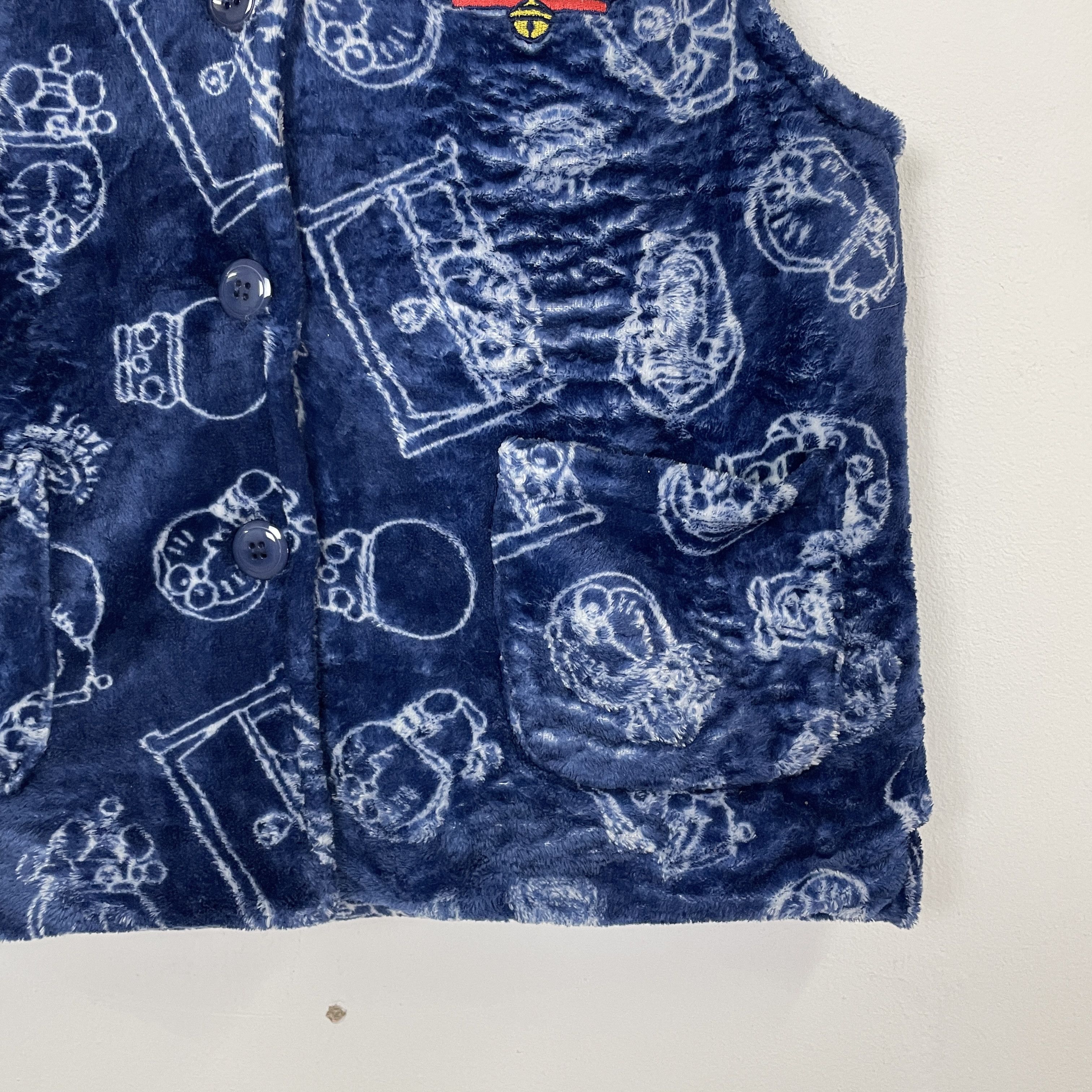 Anime Vintage Doraemon Spell out Logo Vest Size US M / EU 48-50 / 2 - 4 Thumbnail