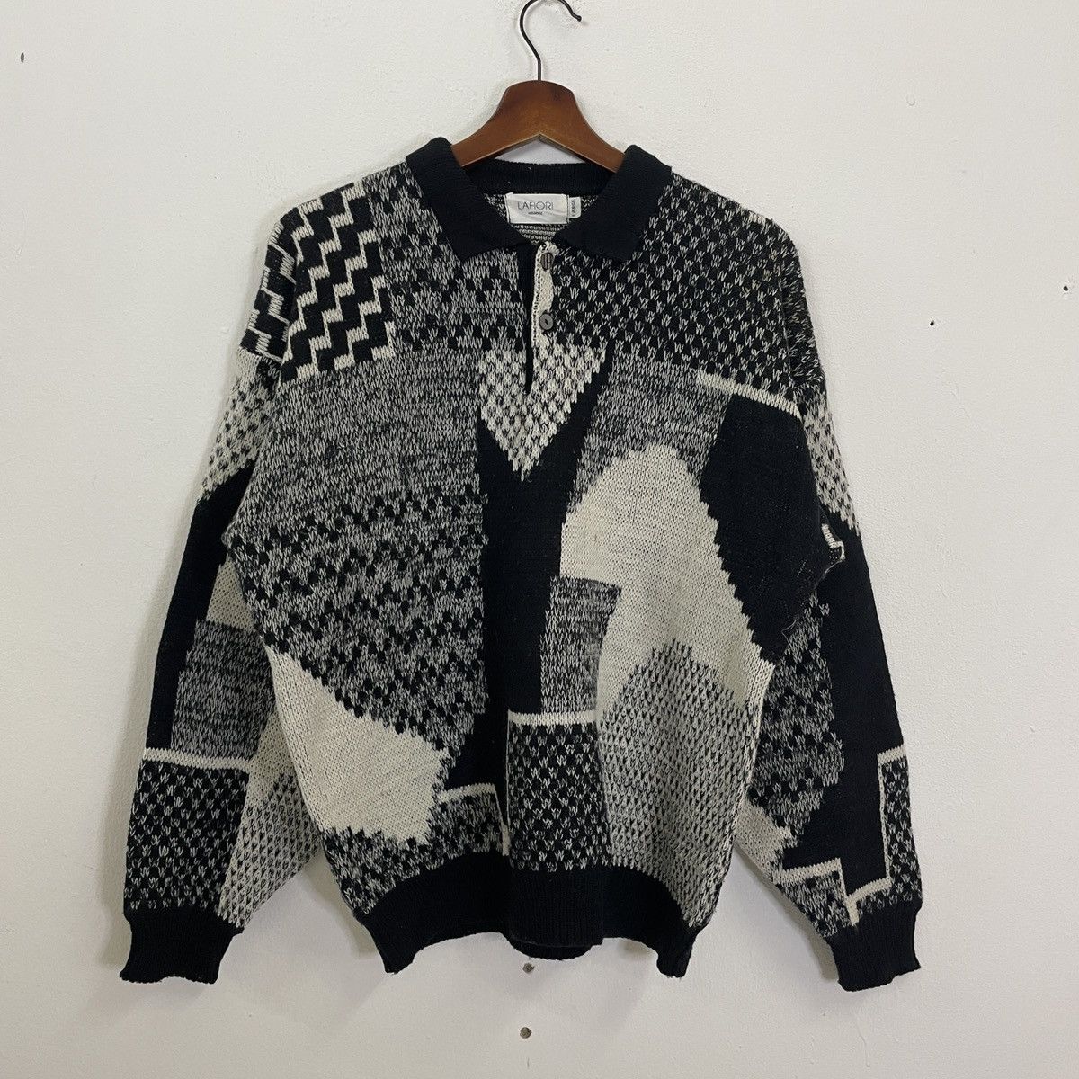 Aran Isles Knitwear × Homespun Knitwear Vintage Lafioni Homme Art Polos Knitwear Size US M / EU 48-50 / 2 - 1 Thumbnail