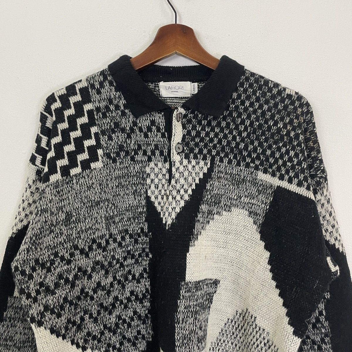 Aran Isles Knitwear × Homespun Knitwear Vintage Lafioni Homme Art Polos Knitwear Size US M / EU 48-50 / 2 - 4 Thumbnail