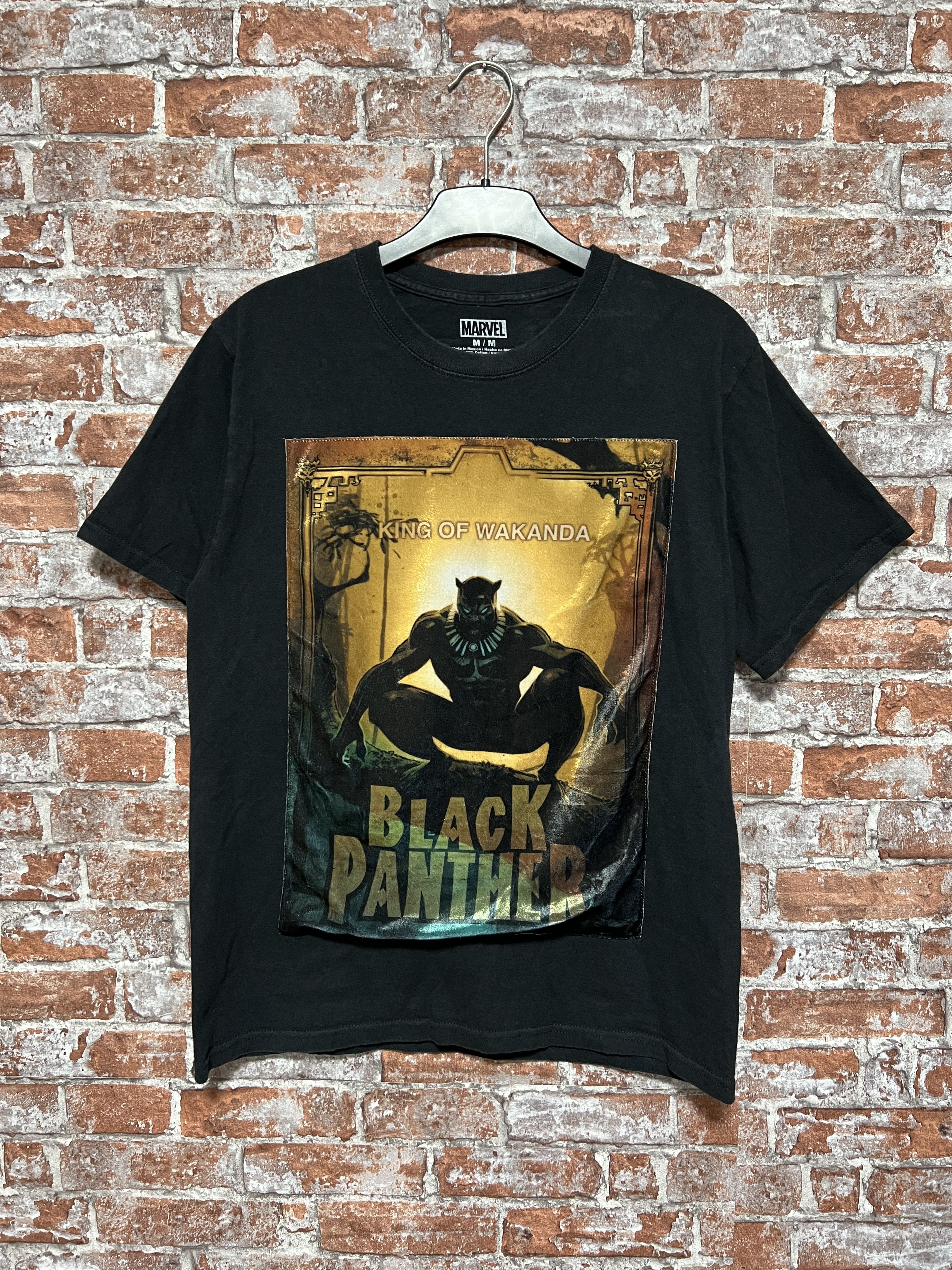 Vintage Vintage 2000s Black Panther Marvel Wakanda Movie T-shirt Size US M / EU 48-50 / 2 - 1 Thumbnail
