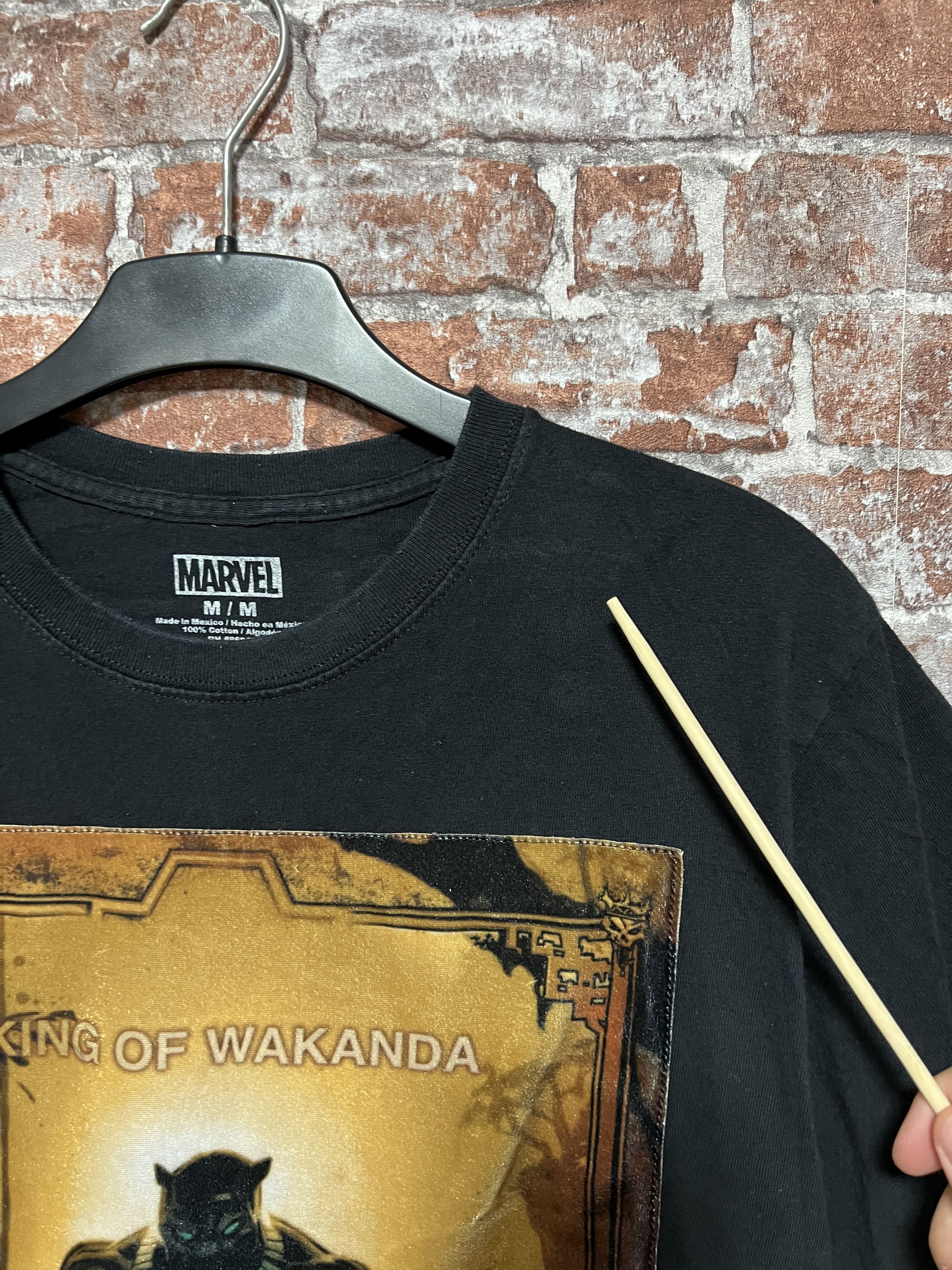 Vintage Vintage 2000s Black Panther Marvel Wakanda Movie T-shirt Size US M / EU 48-50 / 2 - 4 Thumbnail