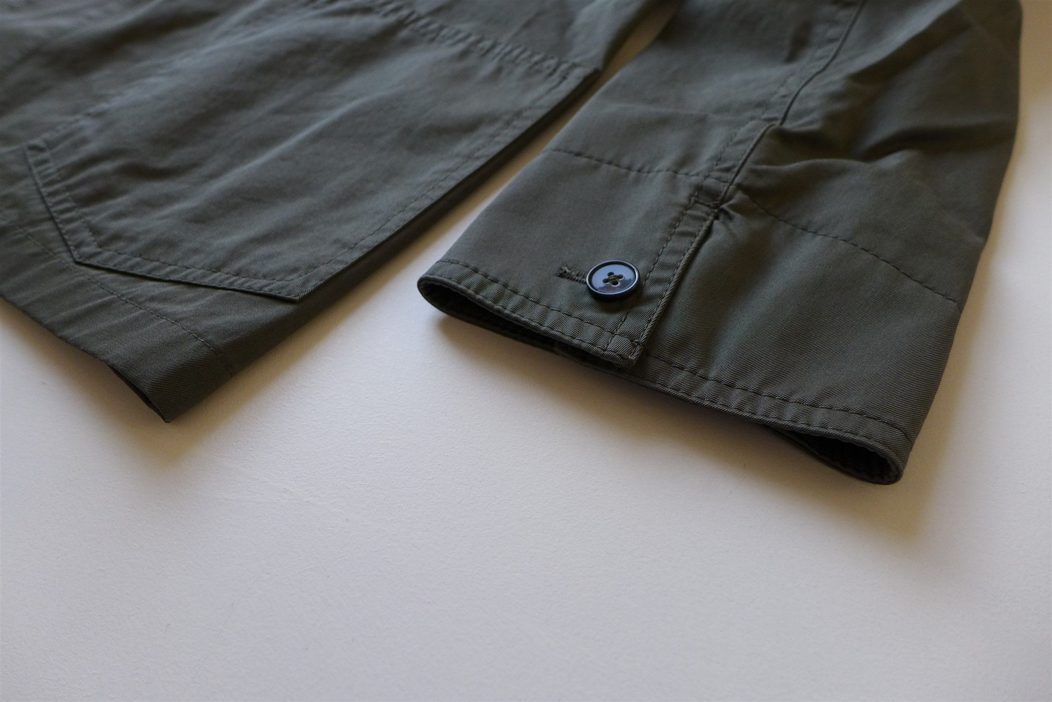 Officine Generale Officine Generale Unstructured Jacket - Olive Cotton Size US S / EU 44-46 / 1 - 7 Thumbnail