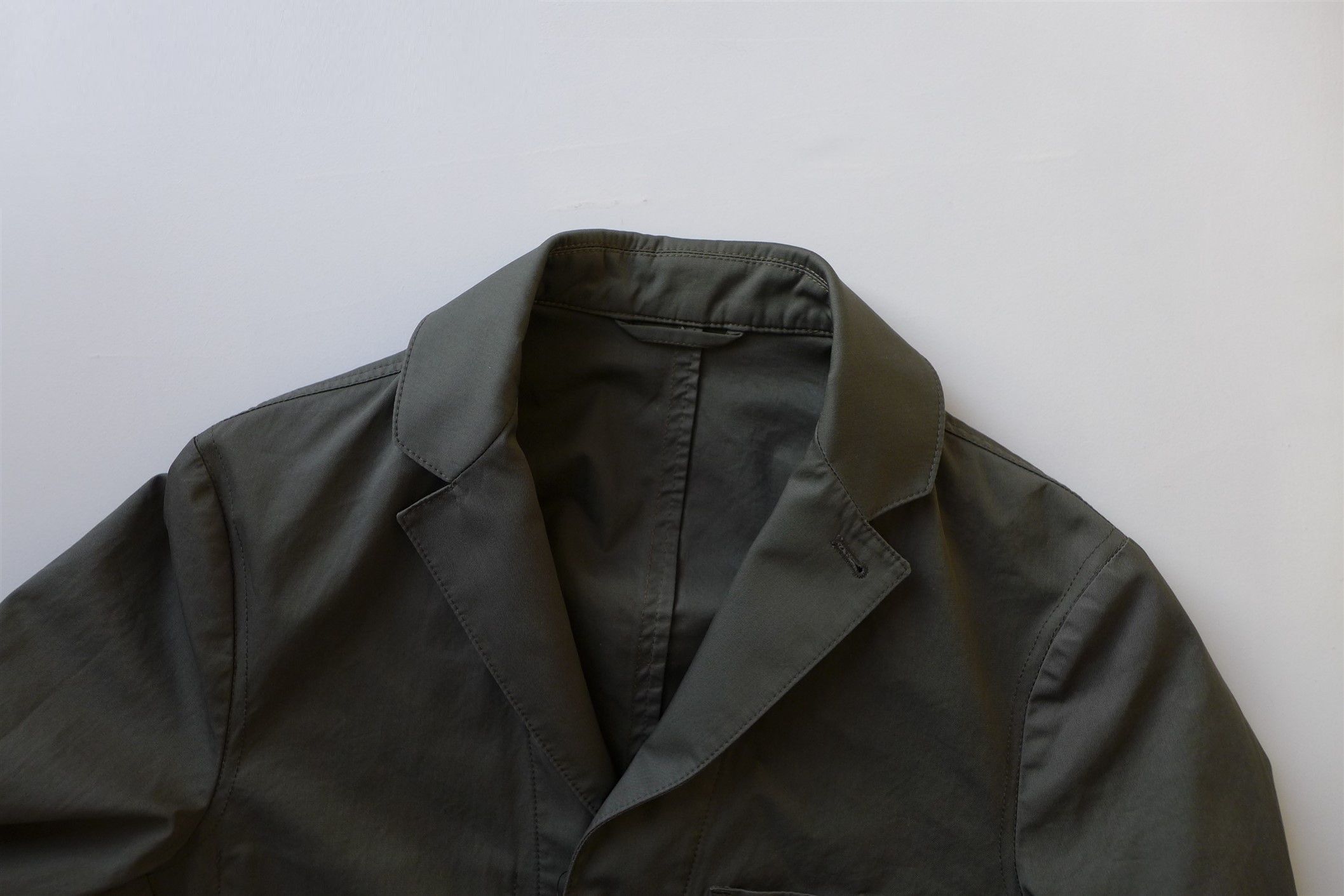 Officine Generale Officine Generale Unstructured Jacket - Olive Cotton Size US S / EU 44-46 / 1 - 6 Thumbnail