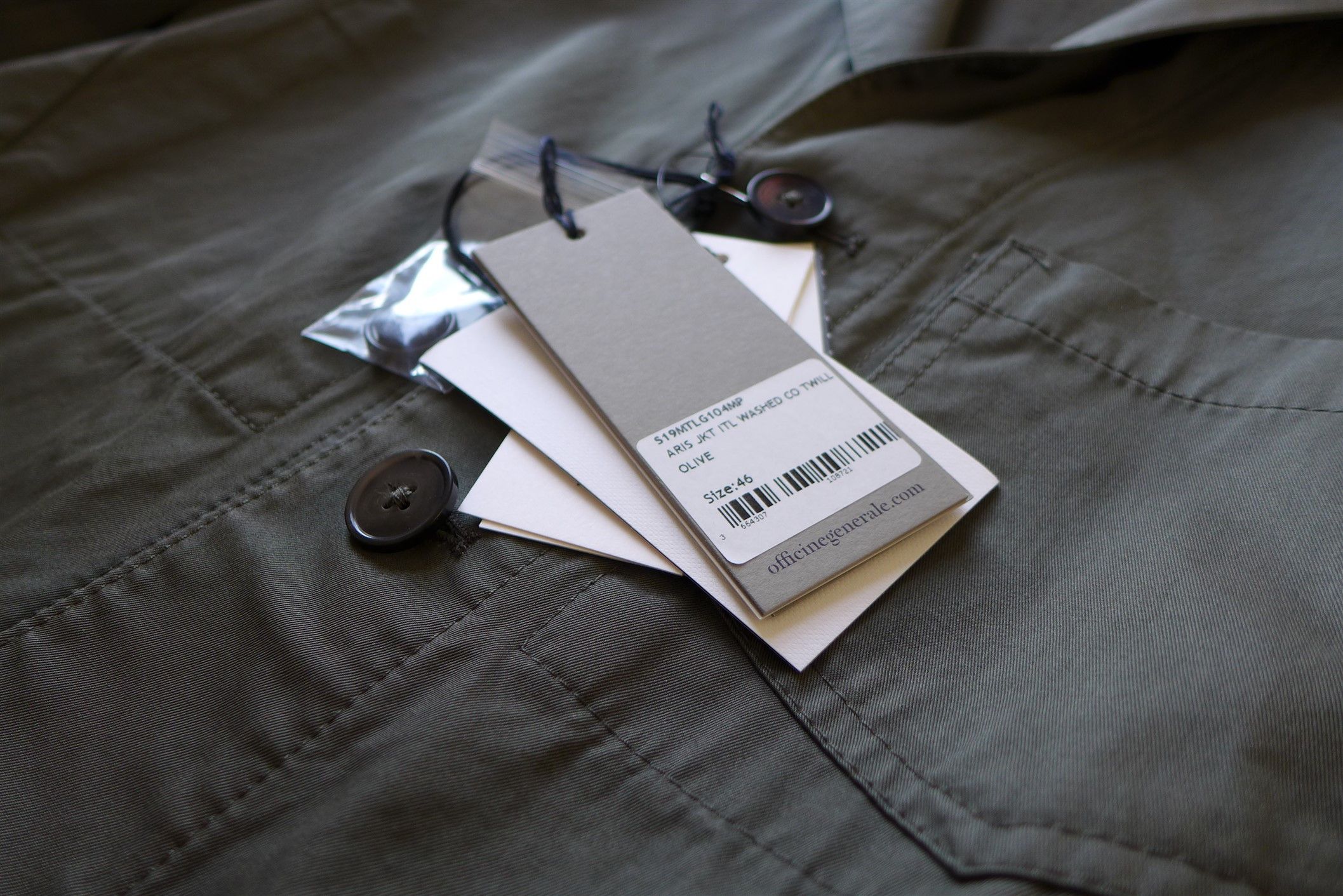 Officine Generale Officine Generale Unstructured Jacket - Olive Cotton Size US S / EU 44-46 / 1 - 8 Thumbnail