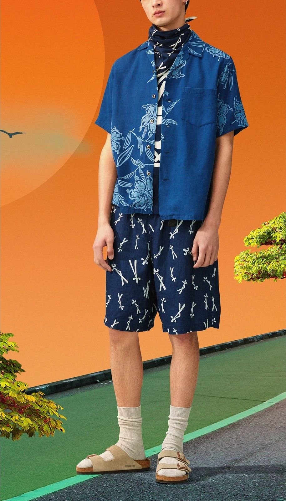 Blue Blue Japan Blue Blue Japan Matsuba Shorts -- Indigo Linen Size US 34 / EU 50 - 2 Thumbnail
