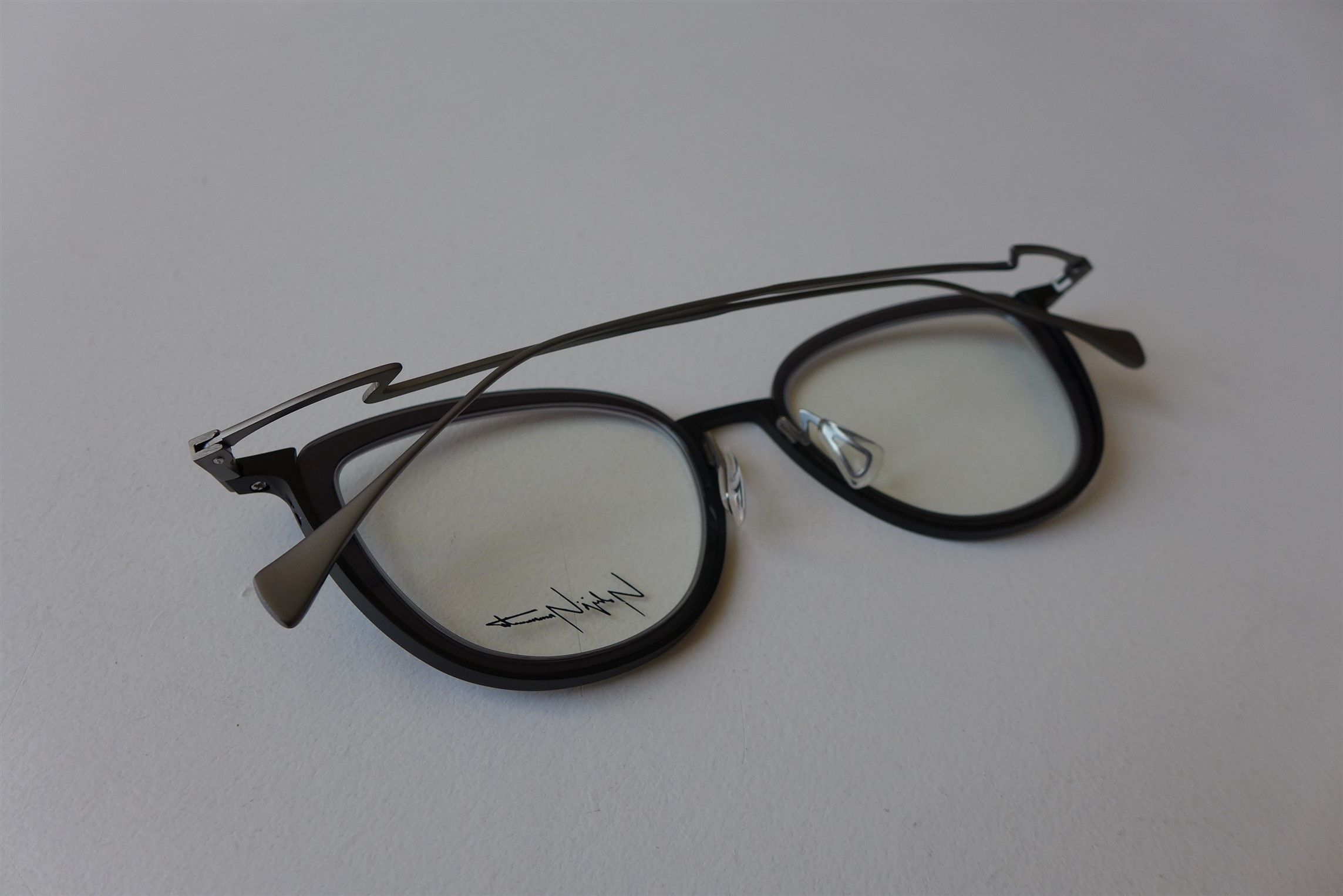 Yohji Yamamoto Yohji Yamamoto YY1041 Optical Glasses - Black & Gunmetal Size ONE SIZE - 7 Thumbnail