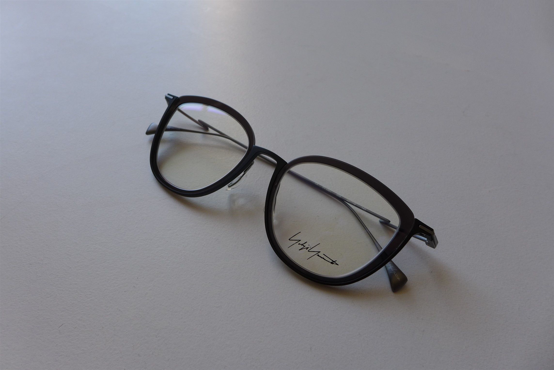Yohji Yamamoto Yohji Yamamoto YY1041 Optical Glasses - Black & Gunmetal Size ONE SIZE - 8 Thumbnail