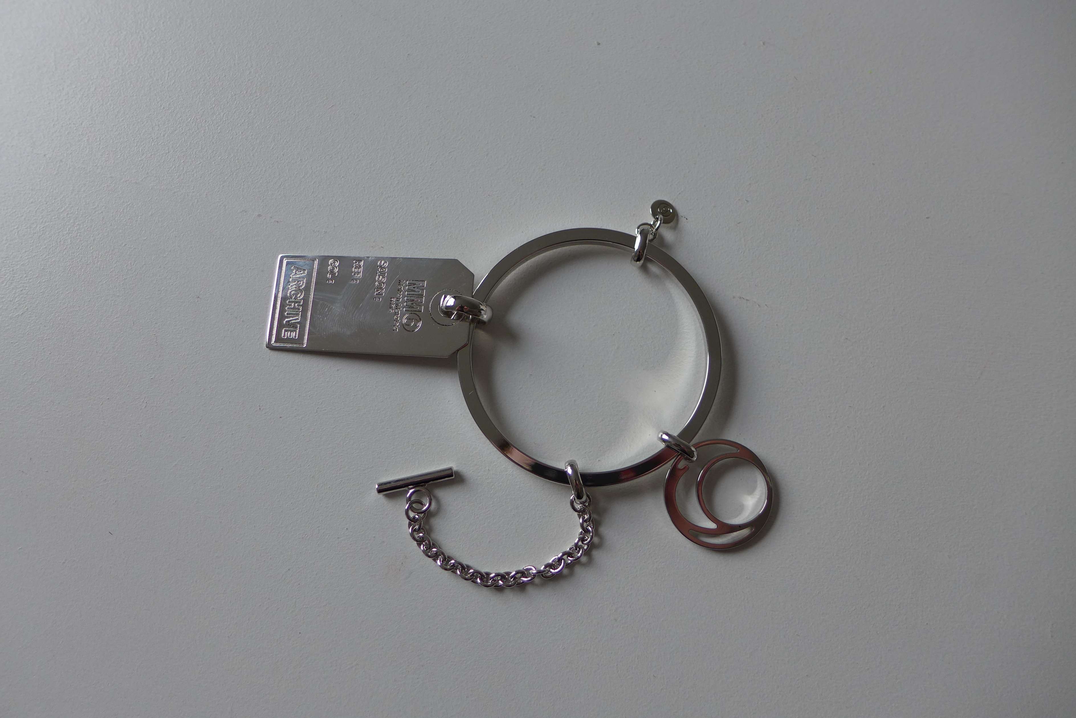 image of Maison Margiela Margiela Mm6 Silver Charm Bracelet, Men's (Size 36)