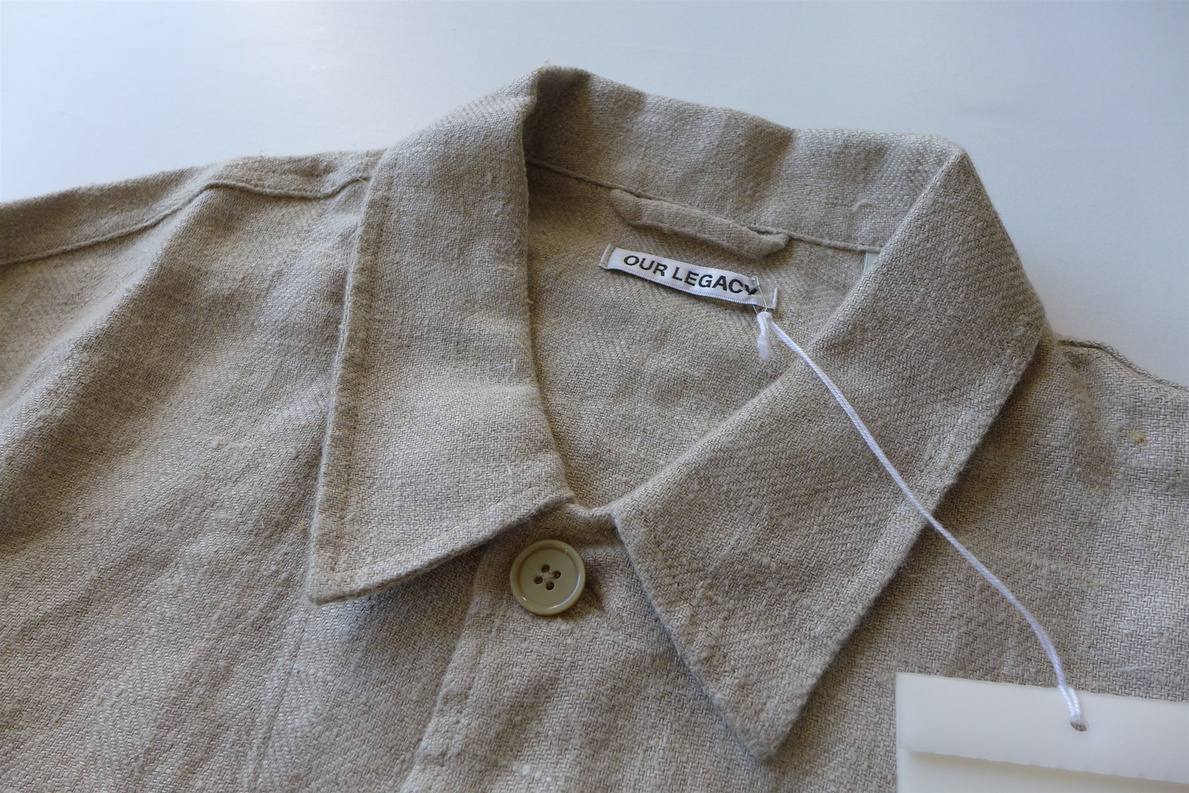 Our Legacy Our Legacy Box Archive Jacket - Ecru Raw Herringbone Linen Size US M / EU 48-50 / 2 - 7 Thumbnail