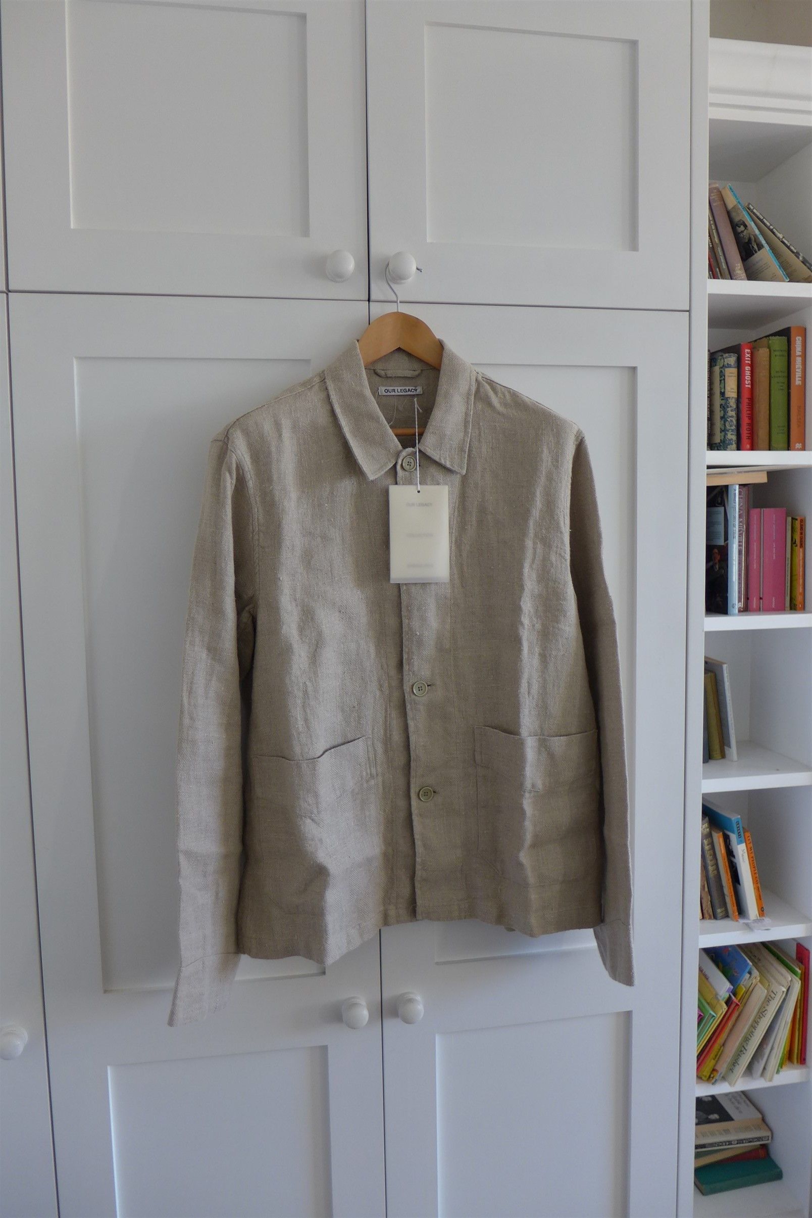 Our Legacy Our Legacy Box Archive Jacket - Ecru Raw Herringbone Linen Size US M / EU 48-50 / 2 - 3 Thumbnail