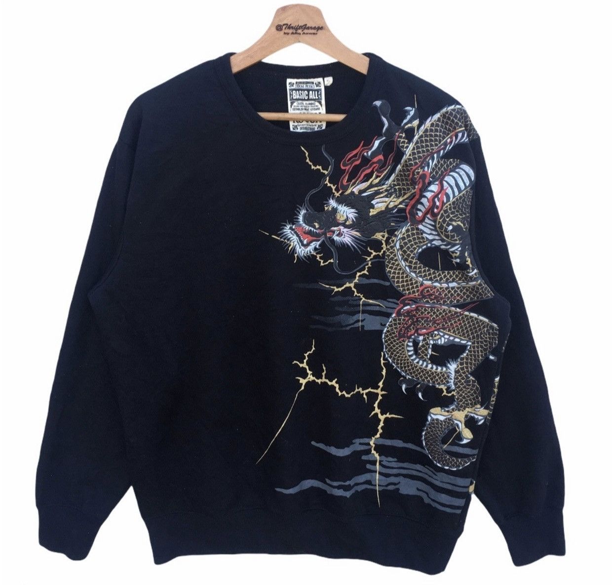 Japanese Brand Dont buy yet ! Twin Dragon Natives Big Logo Sweatshirt Size US XL / EU 56 / 4 - 1 Thumbnail