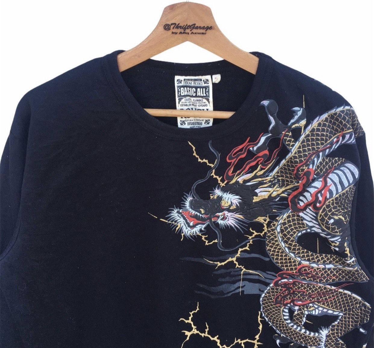 Japanese Brand Dont buy yet ! Twin Dragon Natives Big Logo Sweatshirt Size US XL / EU 56 / 4 - 2 Thumbnail