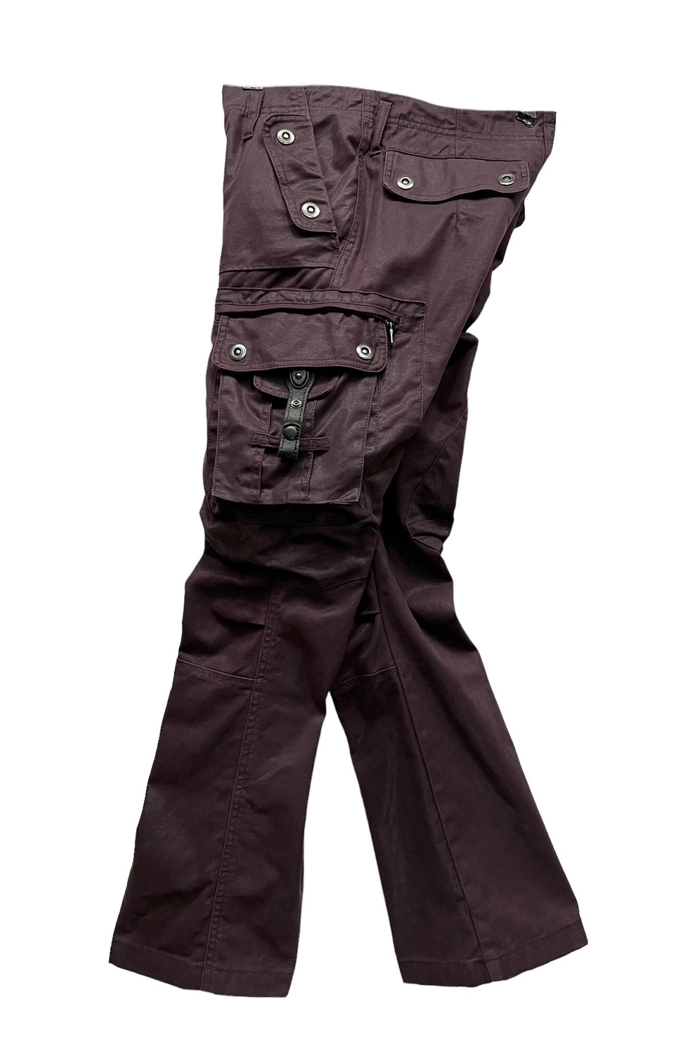 Tornado Mart FYE🔥90’s TORNADO MART Waxed Cotton 3D Pocket Cargo Flared Size US 31 - 2 Thumbnail