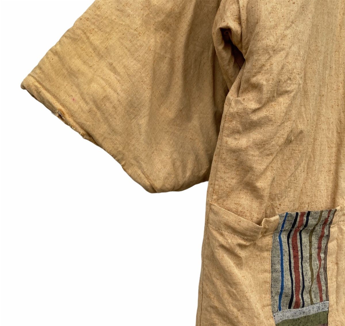 Japanese Brand Vtg HaoriNoragi Hanten Distressed Patchwork Japanese Kimono Size US L / EU 52-54 / 3 - 5 Thumbnail