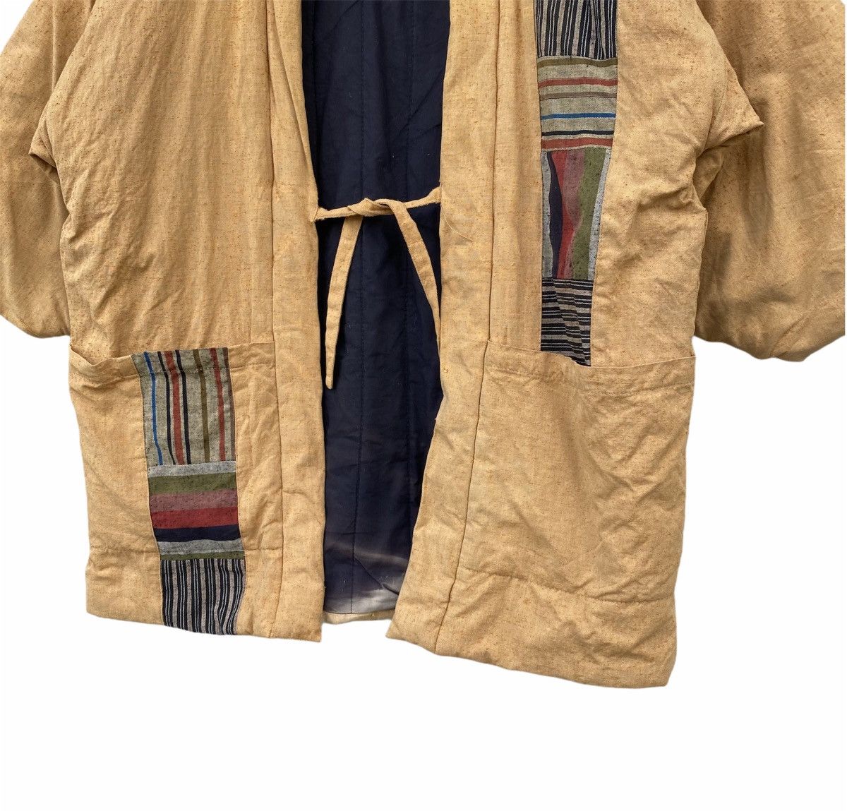 Japanese Brand Vtg HaoriNoragi Hanten Distressed Patchwork Japanese Kimono Size US L / EU 52-54 / 3 - 4 Thumbnail