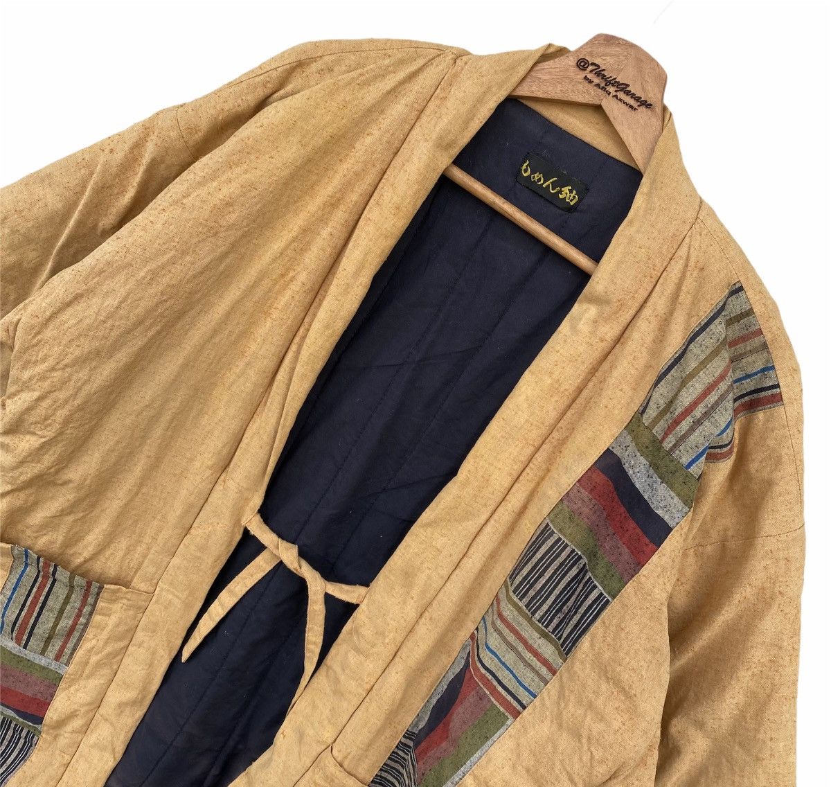 Japanese Brand Vtg HaoriNoragi Hanten Distressed Patchwork Japanese Kimono Size US L / EU 52-54 / 3 - 3 Thumbnail