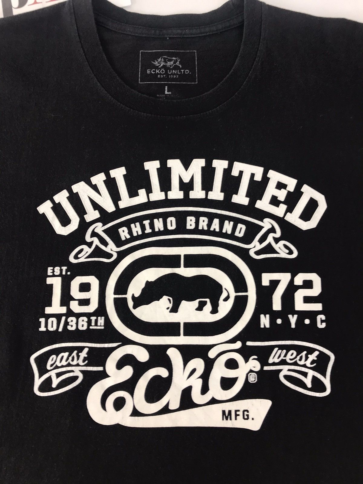 Ecko Unltd. Unlimited Ecko Rhino Brand Black Tee Design Size US L / EU 52-54 / 3 - 4 Thumbnail