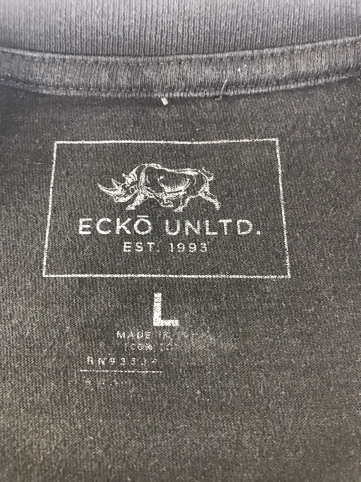 Ecko Unltd. Unlimited Ecko Rhino Brand Black Tee Design Size US L / EU 52-54 / 3 - 5 Thumbnail