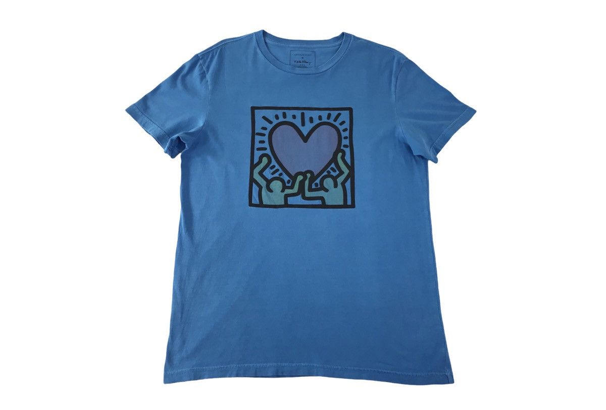 Japanese Brand × Keith Haring American Eagle X Keith Haring Holding Heart Magnet Tee Size US L / EU 52-54 / 3 - 1 Thumbnail