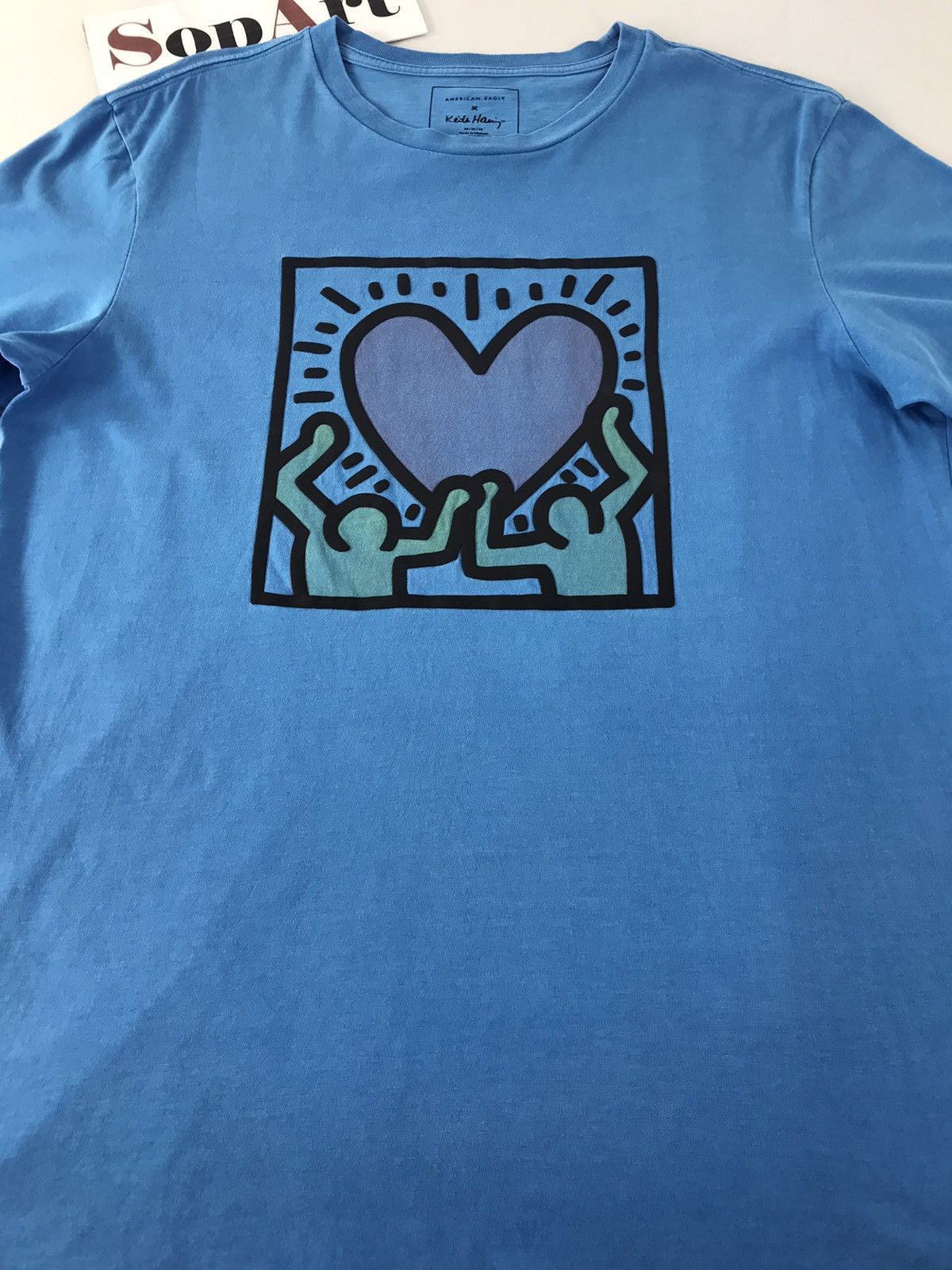 Japanese Brand × Keith Haring American Eagle X Keith Haring Holding Heart Magnet Tee Size US L / EU 52-54 / 3 - 3 Thumbnail
