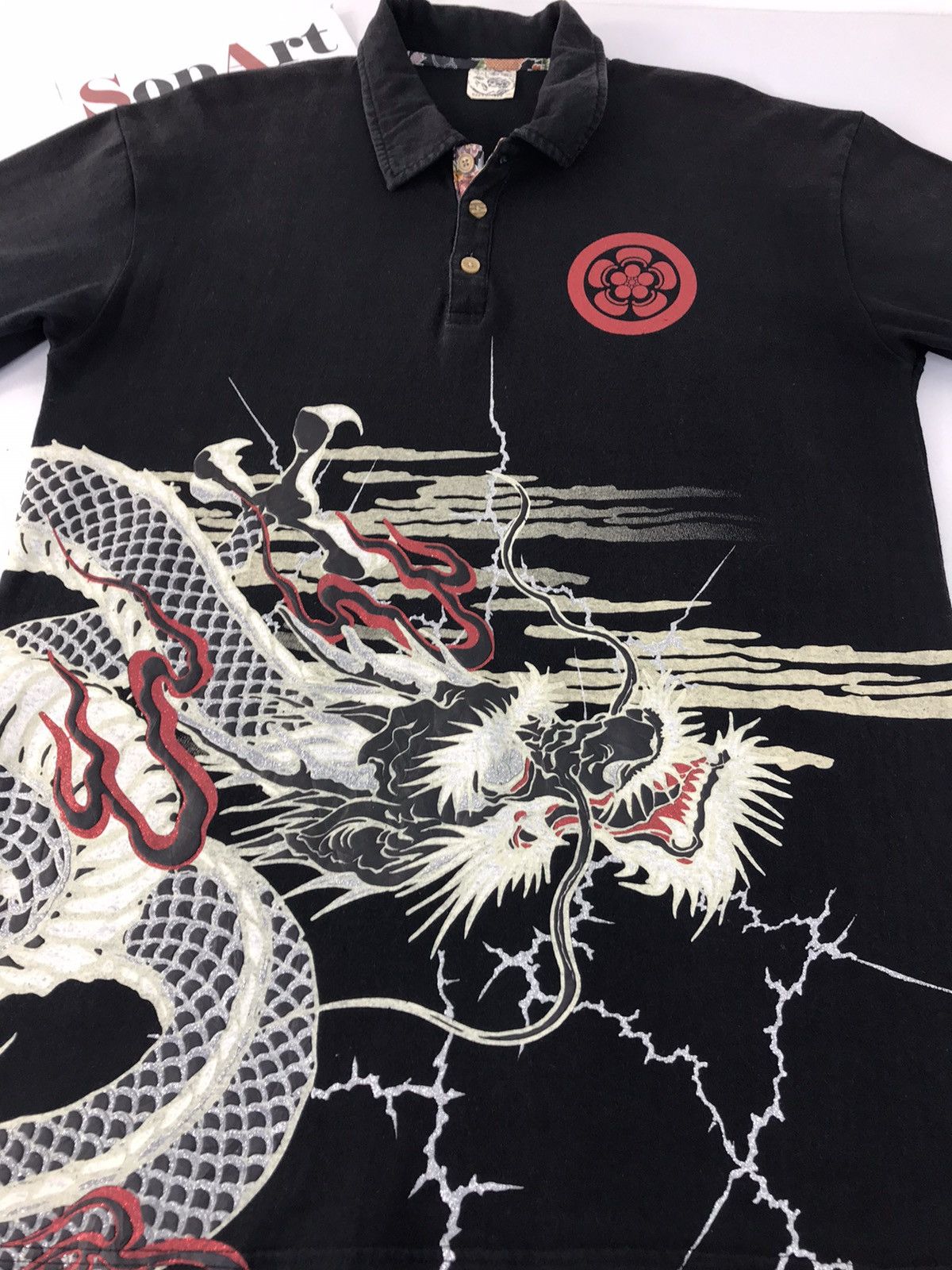 Japanese Brand Japanese Brand Overprint Dragon 🐉 Polo T-Shirt Design Size US L / EU 52-54 / 3 - 3 Thumbnail