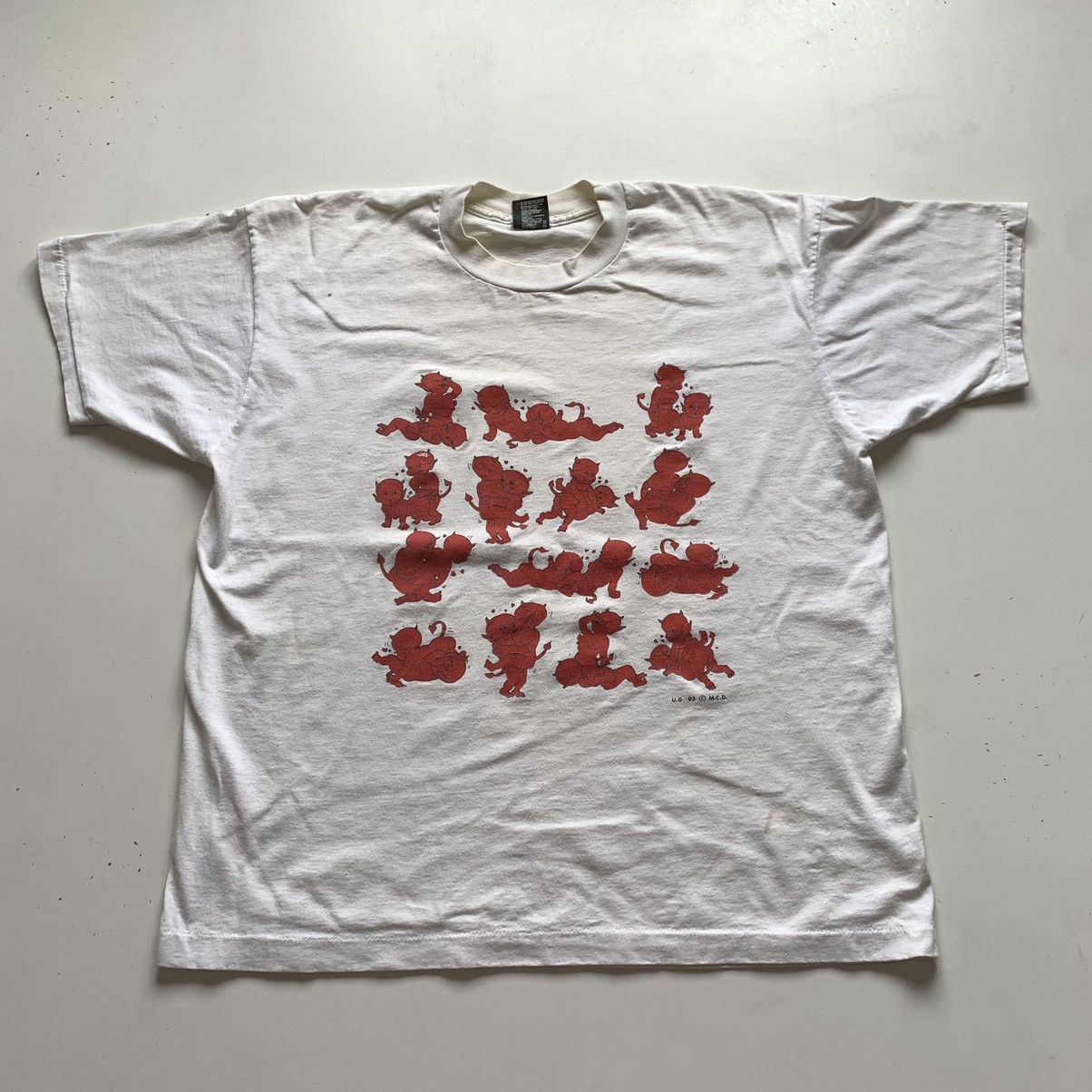 Vintage Vintage 90s Devil Sex Funny Graphic Fashion Victim T Shirt Size US L / EU 52-54 / 3 - 1 Thumbnail