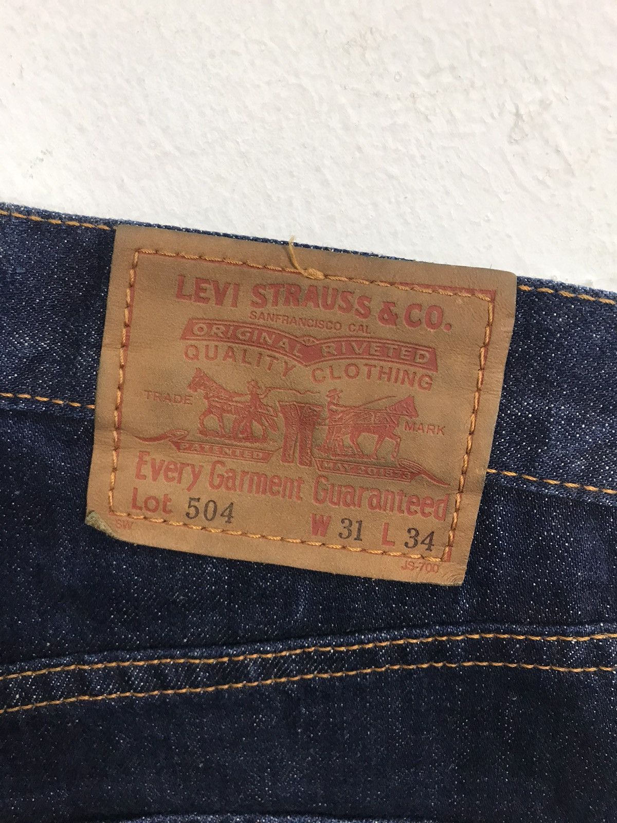 Levi's Vintage Clothing Levis & Strauss Lot 504 Indigo Denim Jeans K265j Size US 30 / EU 46 - 4 Thumbnail