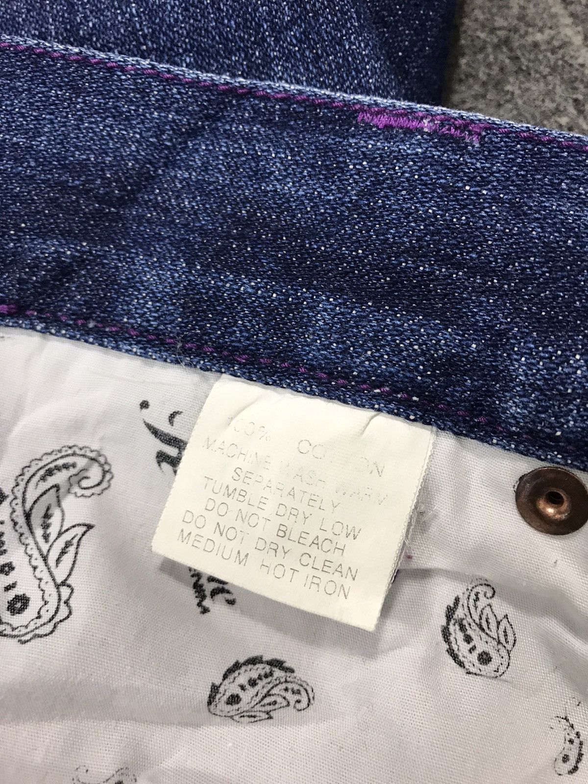 Japanese Brand × Vintage Avalanche Krhyme Denim Straight Cut Embroidery Wing Logo Size US 36 / EU 52 - 8 Thumbnail