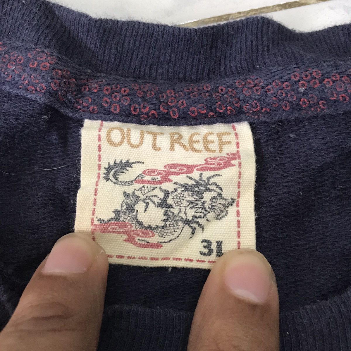 Art Comes First Out Reef Skull & Dragon Printed Long Sleeve Sweatshirt/Shirt Size US M / EU 48-50 / 2 - 7 Thumbnail