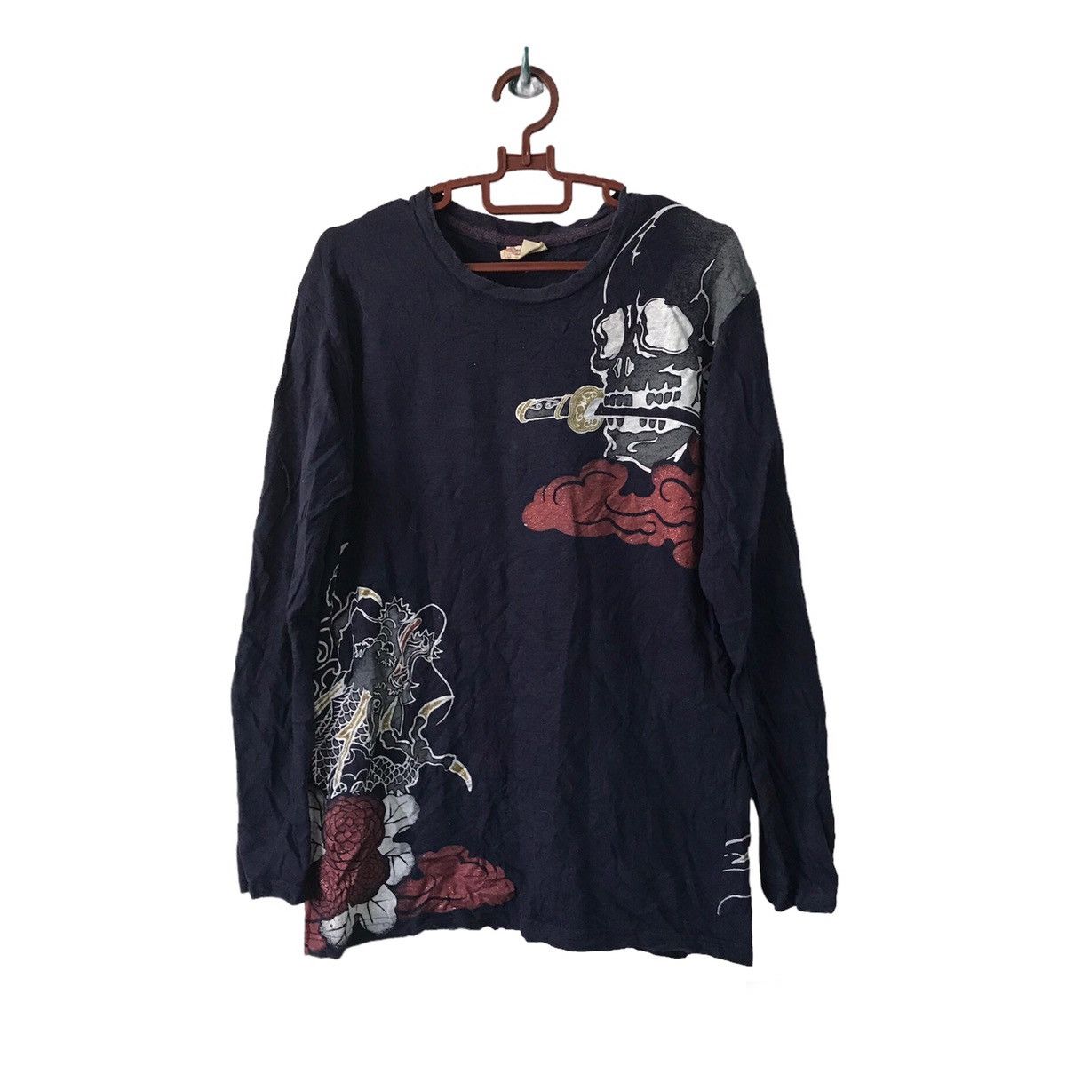 Art Comes First Out Reef Skull & Dragon Printed Long Sleeve Sweatshirt/Shirt Size US M / EU 48-50 / 2 - 2 Thumbnail
