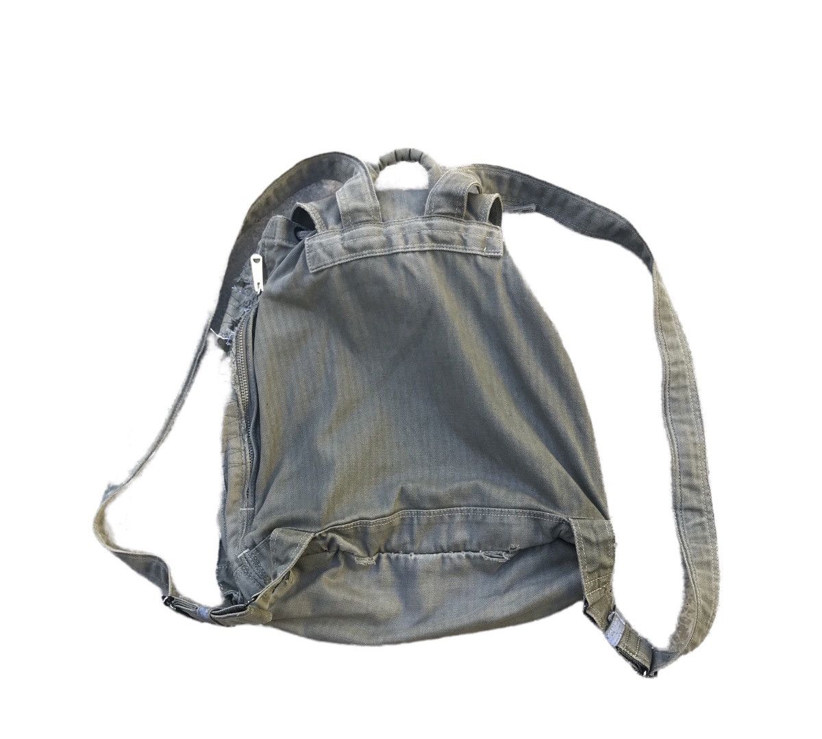 Porter × Porter Classic Faded Green Denim Drawstring Rucksack Bag Size ONE SIZE - 3 Thumbnail